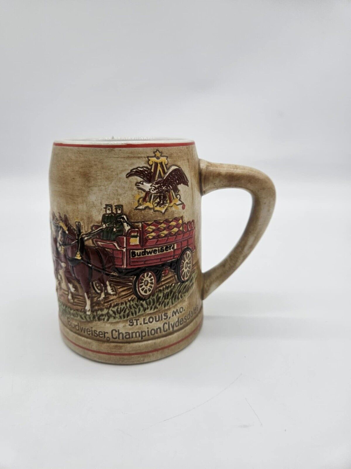 1976 Budweiser CSL9 Champion Clydesdales & Wagon Stein