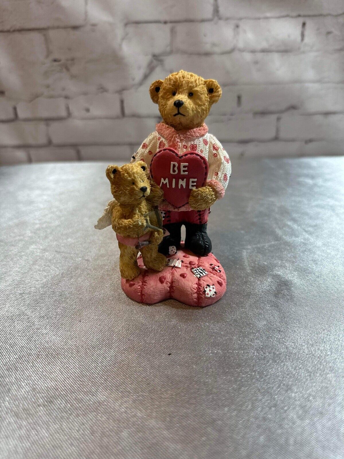 Home Interiors Figurine Americana Bear “Be Mine” Valentines Day Collectible VCFG