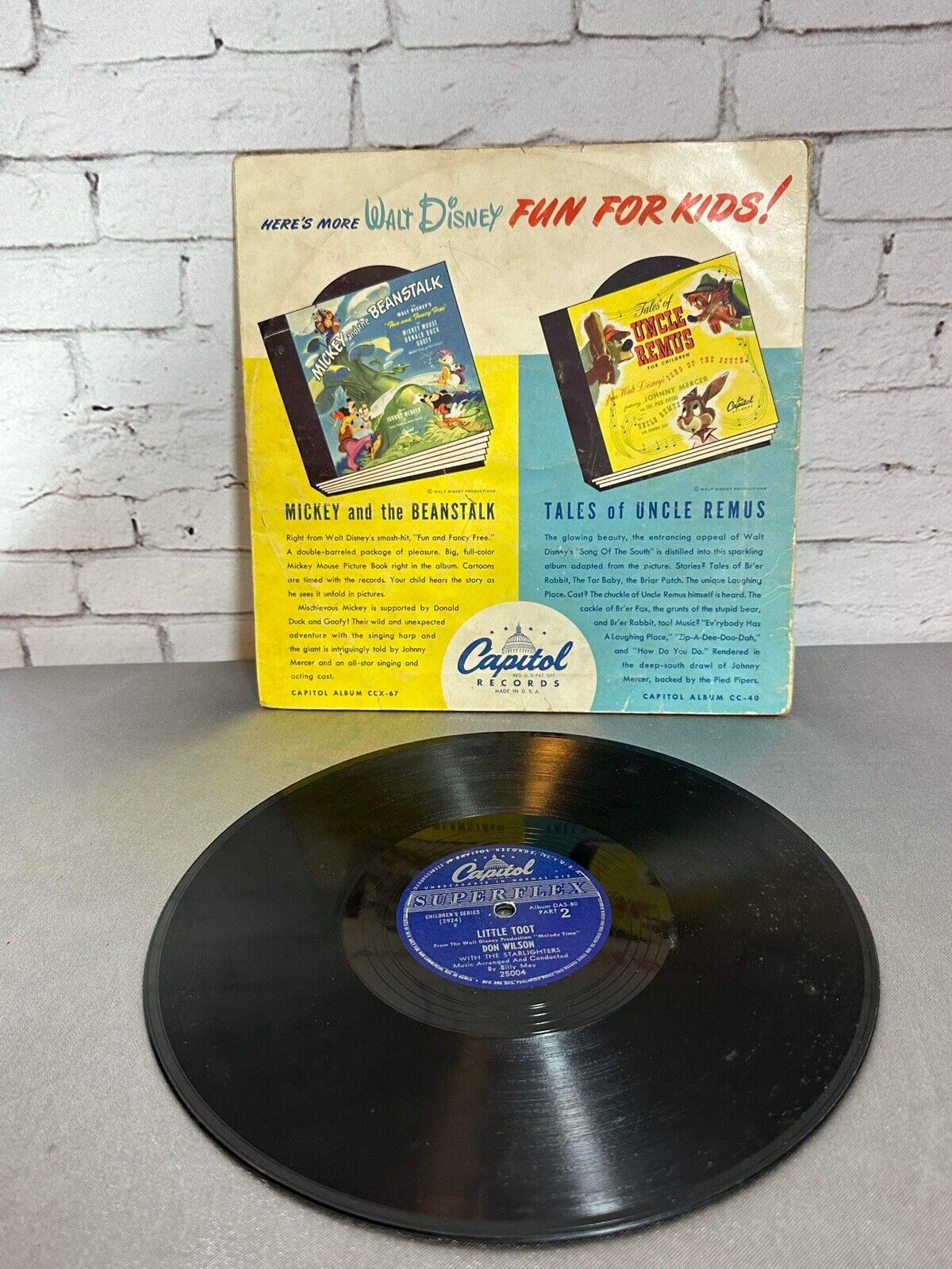 Little Toot - Walt Disney’s “Melody Time” Vinyl Record