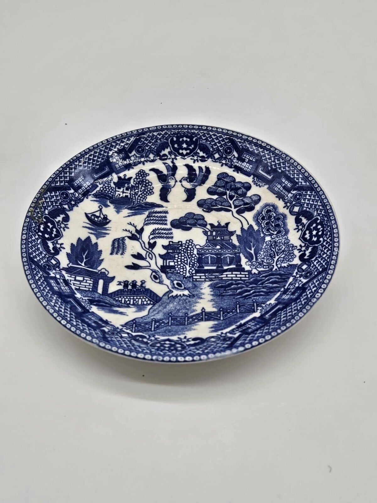 Churchill Blue Willow 5 Piece Dinnerware Set, Made in England