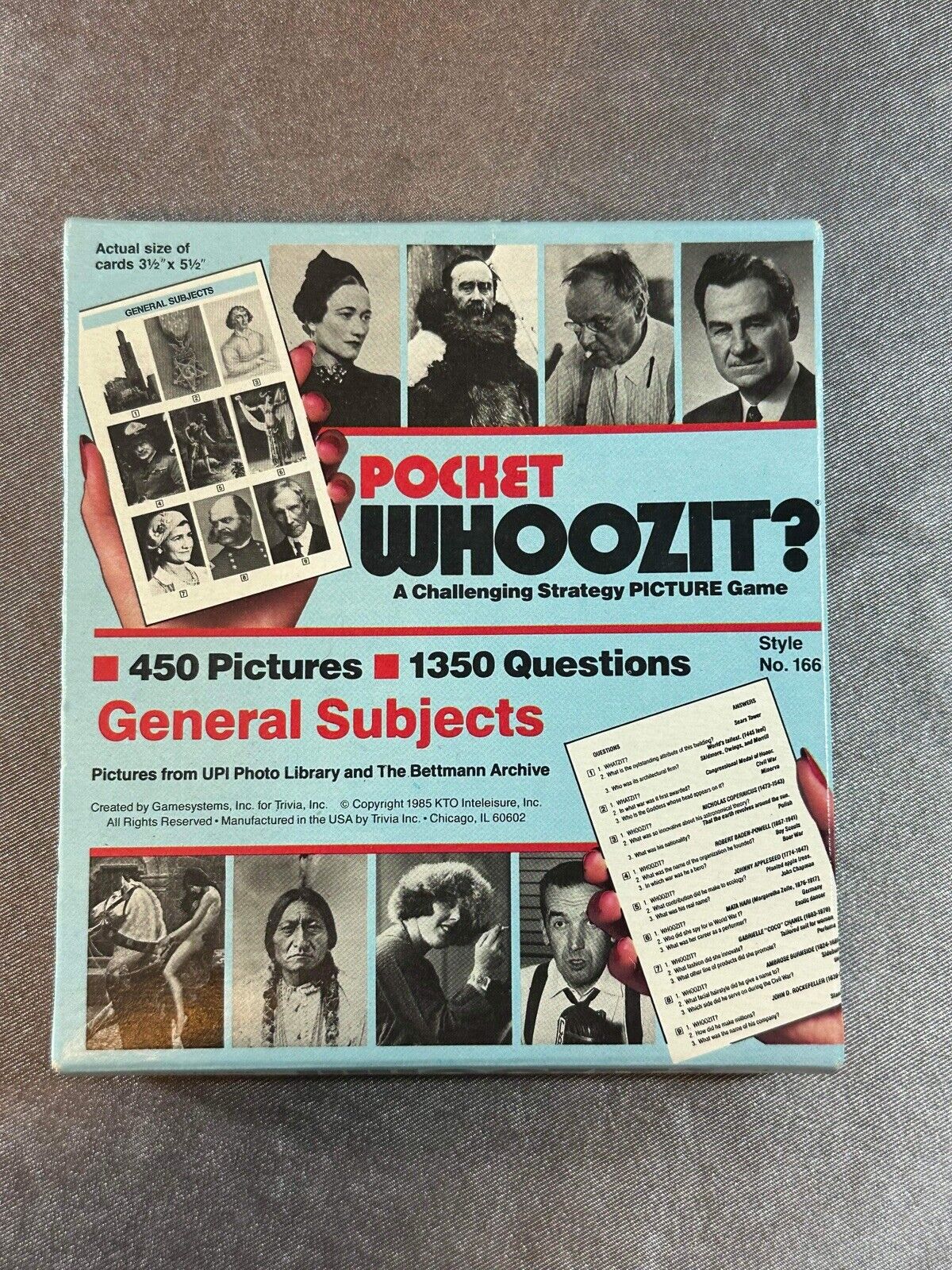 Vintage 1985 Whoozit? Picture Strategy Game - Complete - Very Nice VGM