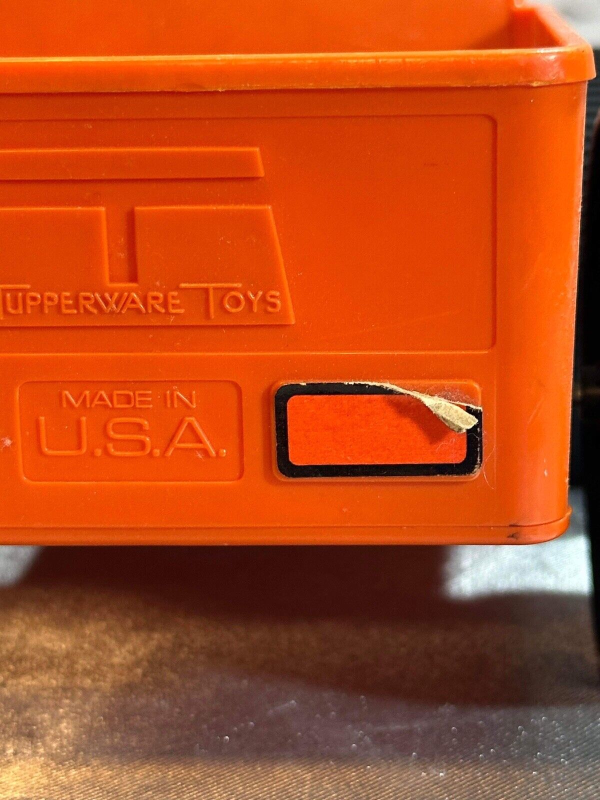 Vintage Orange Tupperware Tupper Toys Pick-Em-Up Truck #1342 Toy Car VTY