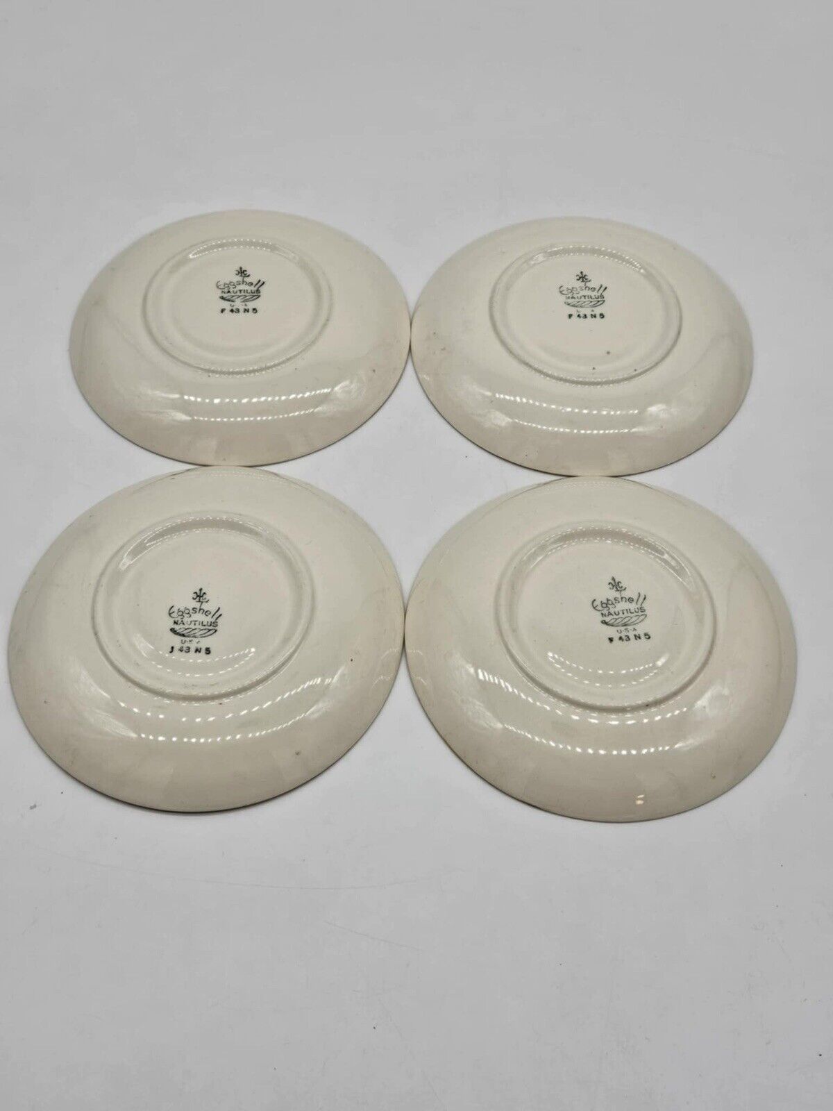 17 Piece Set of Antique Eggshell Nautilus China USA F 44 N 5.