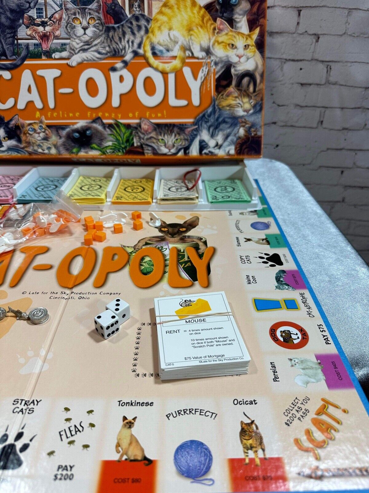CAT-OPOLY Board Game -- A Feline Frenzy of Fun (monopoly themed) VCGM