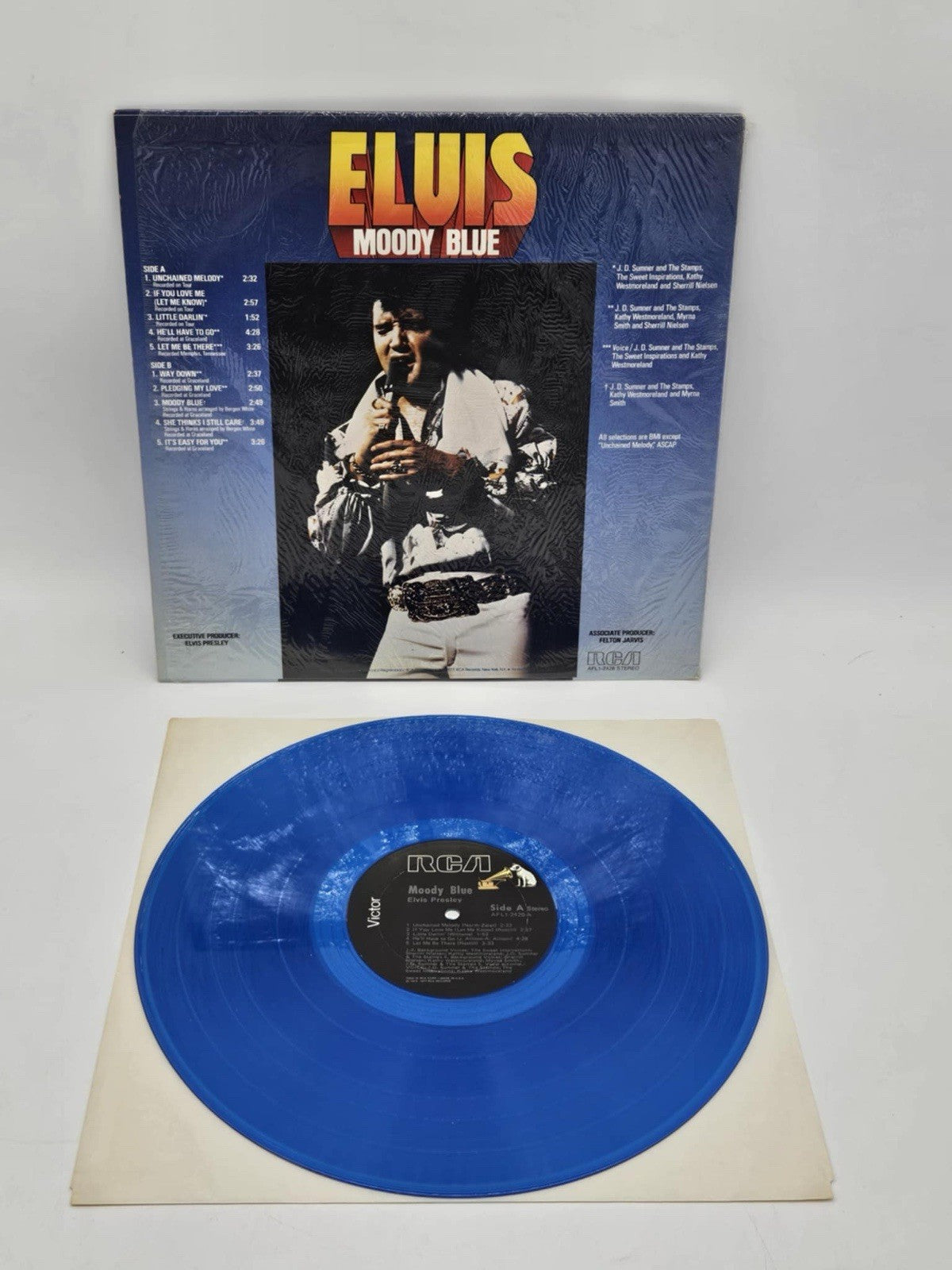Elvis Presley "Moody Blue" Limited Edition Blue Vinyl LP Record RCA APL1-2428