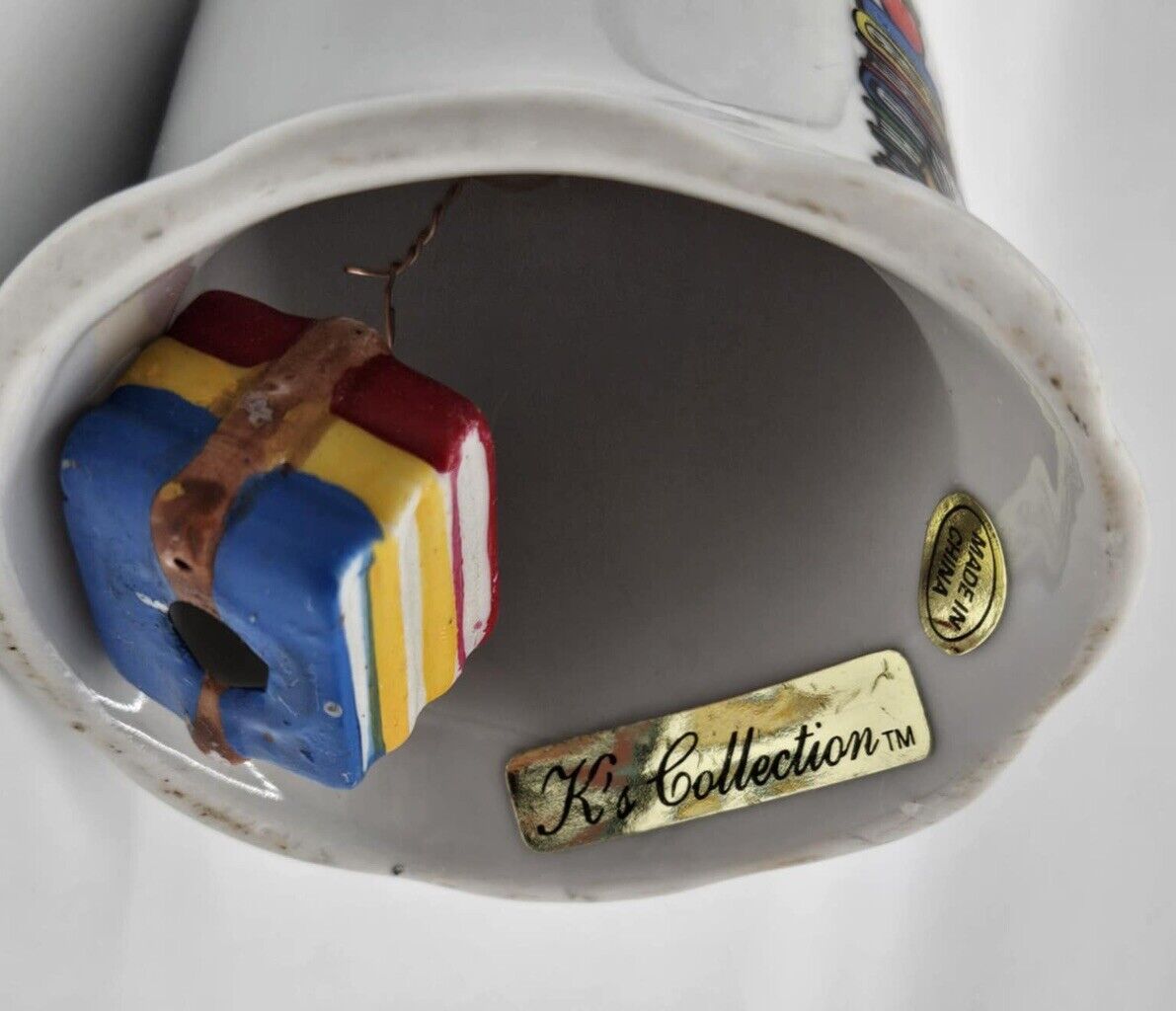 Vintage My Favorite Teacher Porcelain Bell w/ Books Clapper K's Collection Gifts