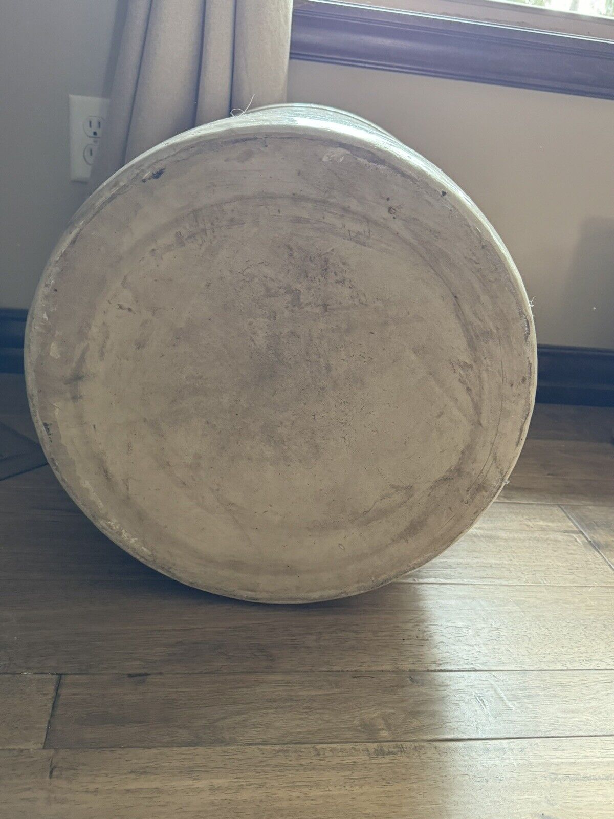 Antique Red Wing Union Stoneware 15 Gallon Crock W/ Wooden Handles