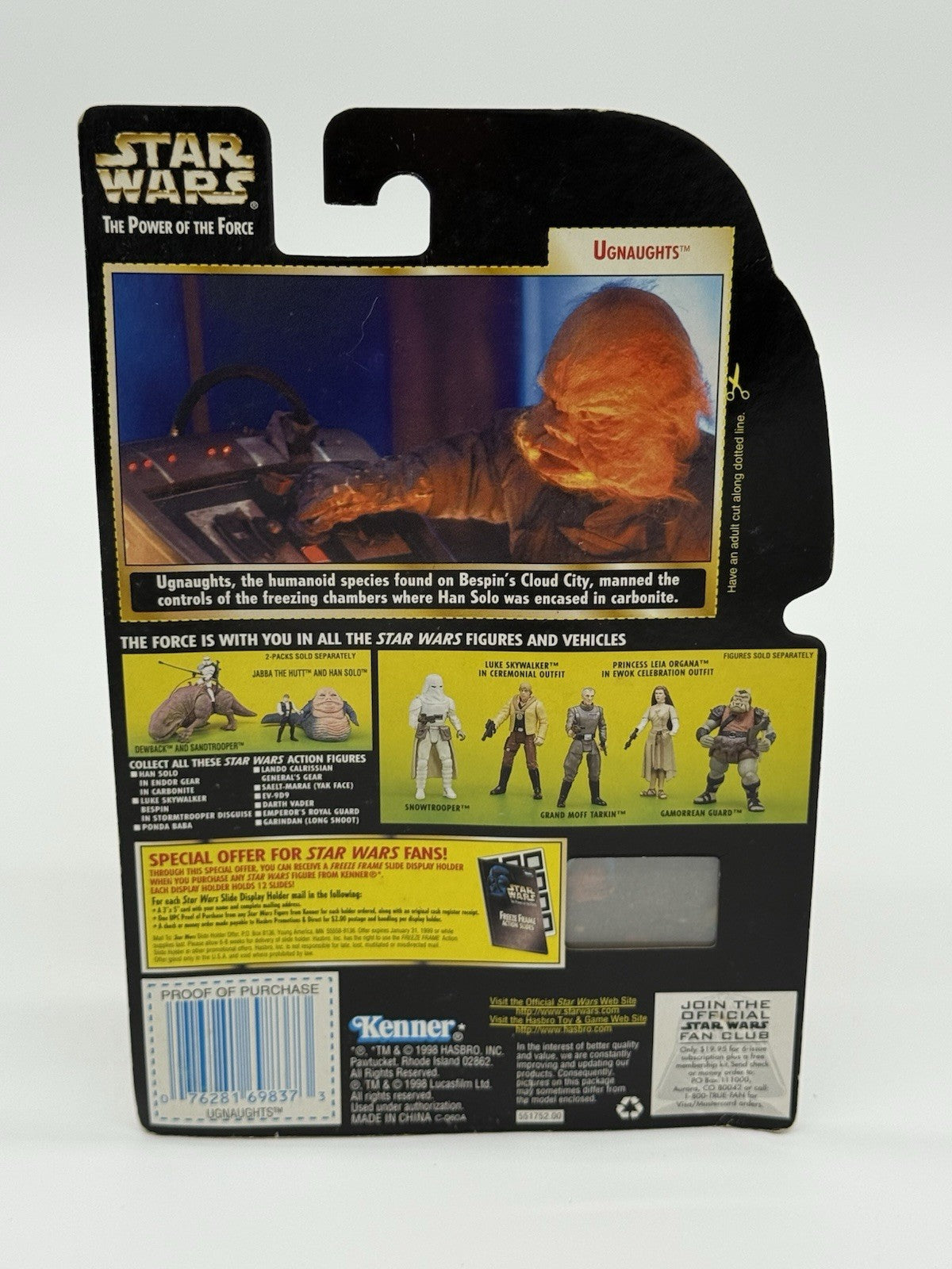 Hasbro Star Wars Power of The Force Freeze Frame Ugnaughts Action Figure 1998