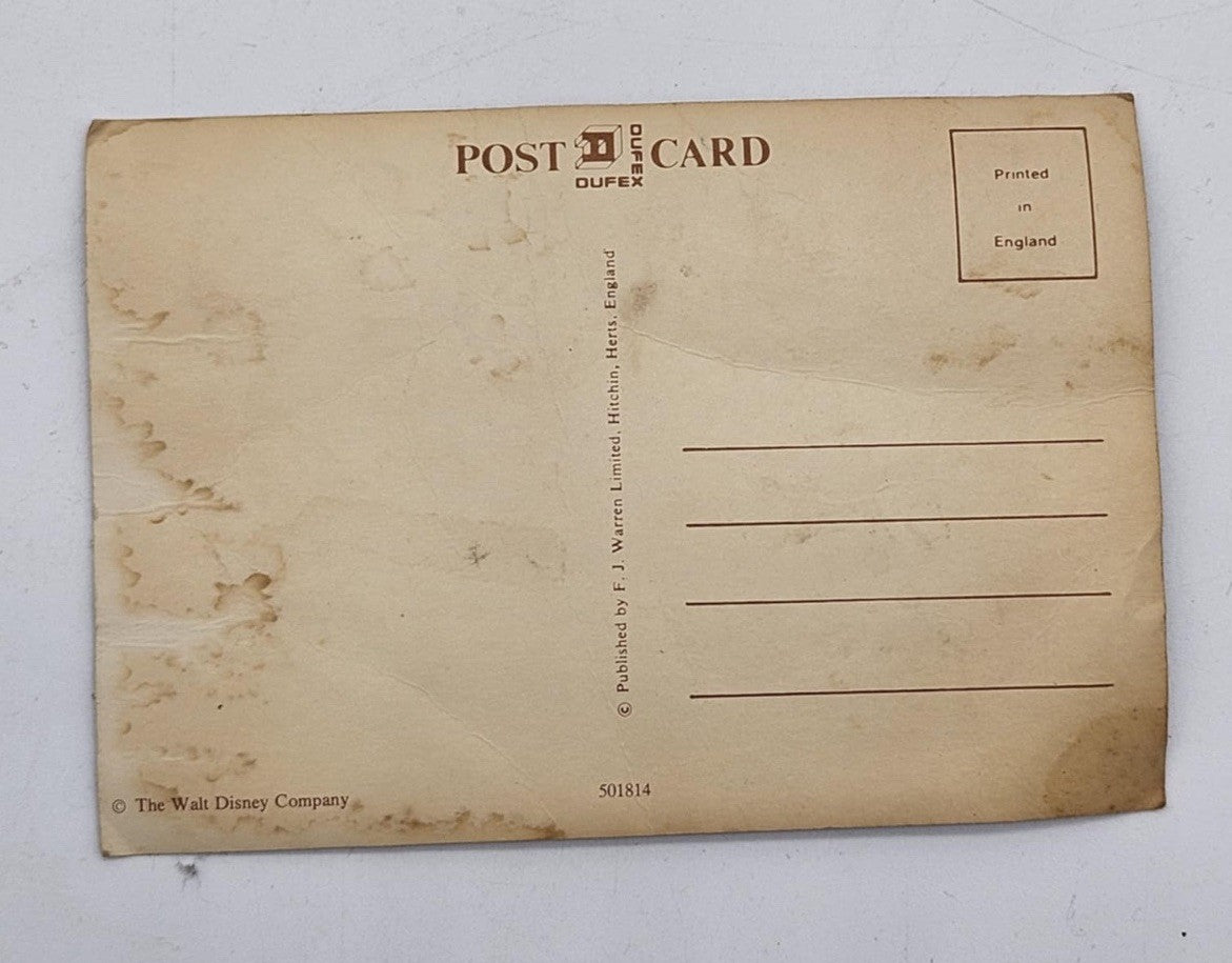 Sorcerer Mickey Mouse Print Fantasia Disney Vintage Postcard