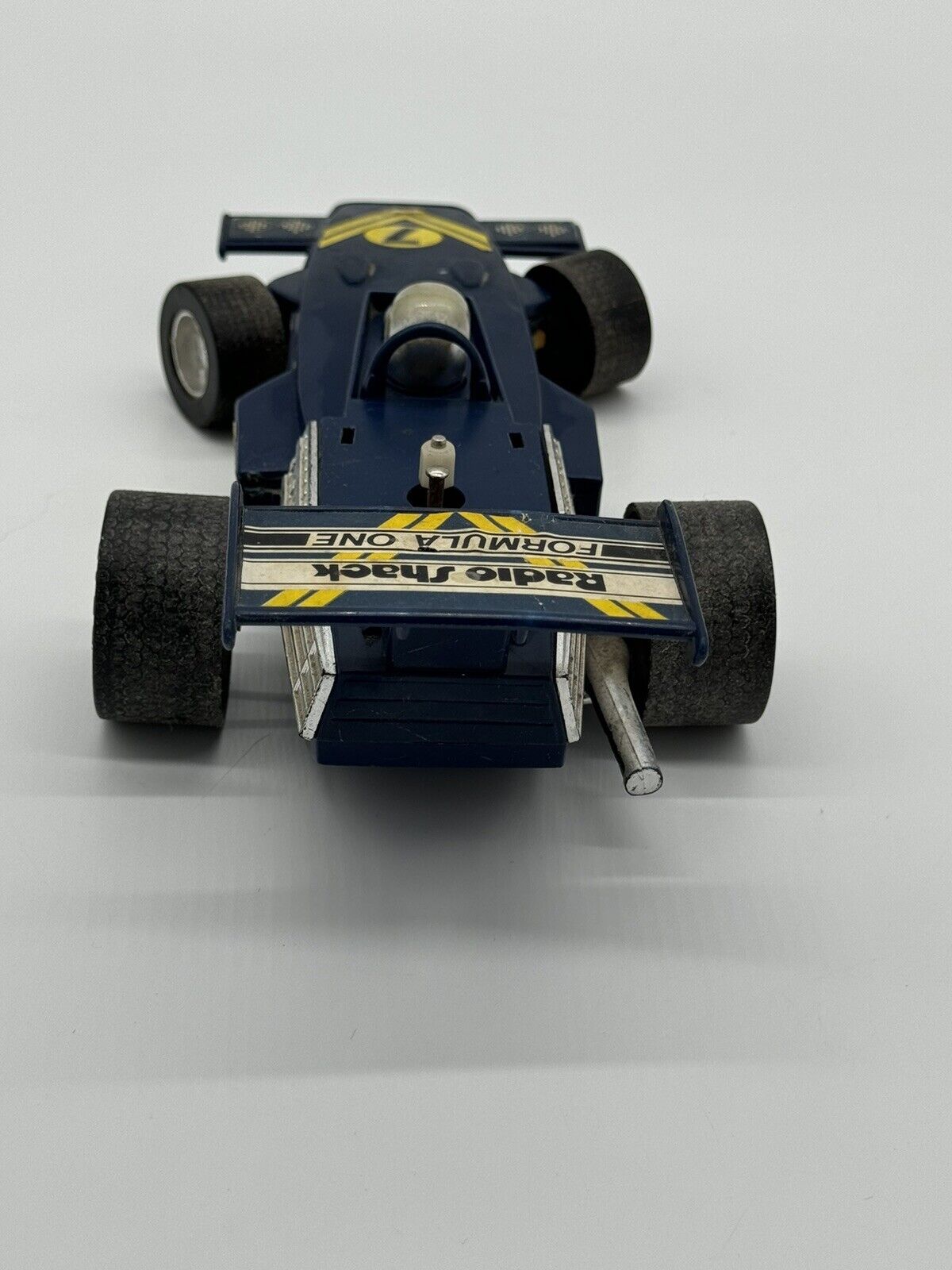 VINTAGE RADIO SHACK #7 FORMULA 1 BLUE TOY ROAD RACE CAR 11 1/4” VTY 005