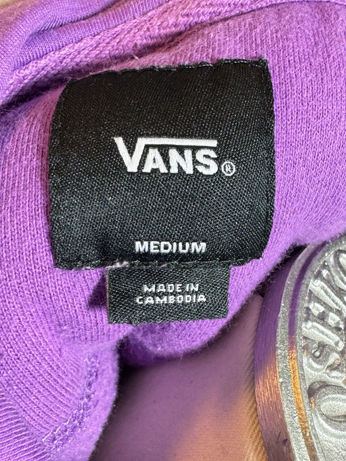 SZ M Vans Hoodie Sweatshirt Adult Medium Purple Hooded - WCLTH MCLTH 001