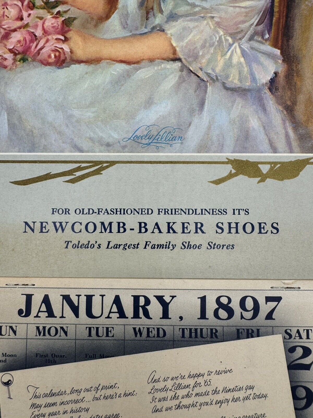 Antique Advertising Calendar, 1897 SURPLUS CITY U.S.A. Las Cruces, New Mexico MB