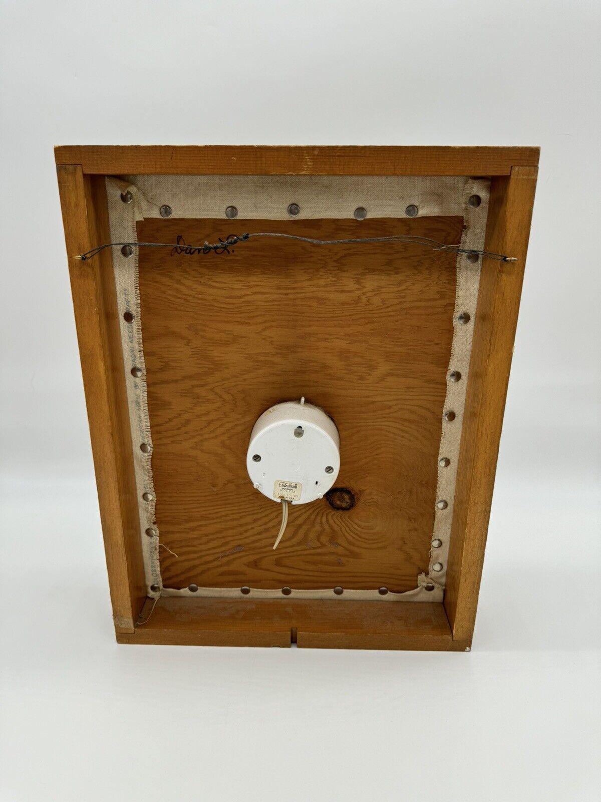 Vintage Telechron Movement Embroidered Wall Clock