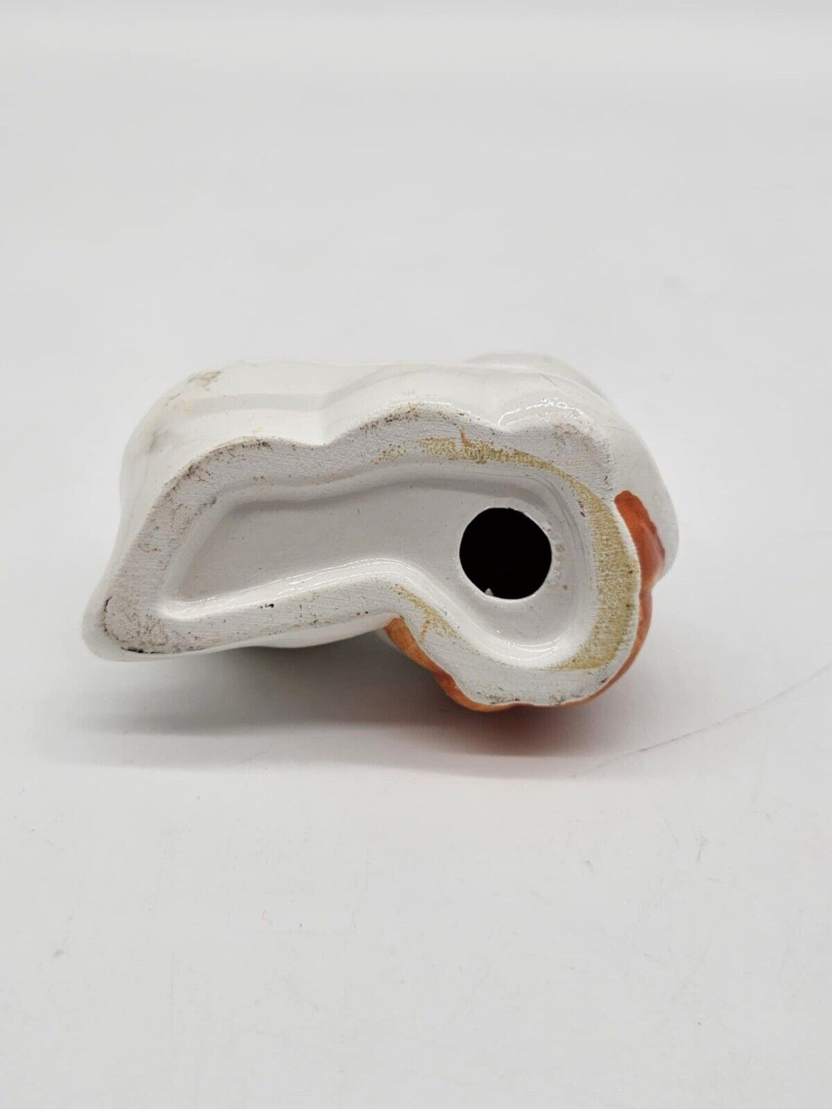 Ceramic Iridescent Glazed Friendly Ghost with Pumpkin, Halloween Décor