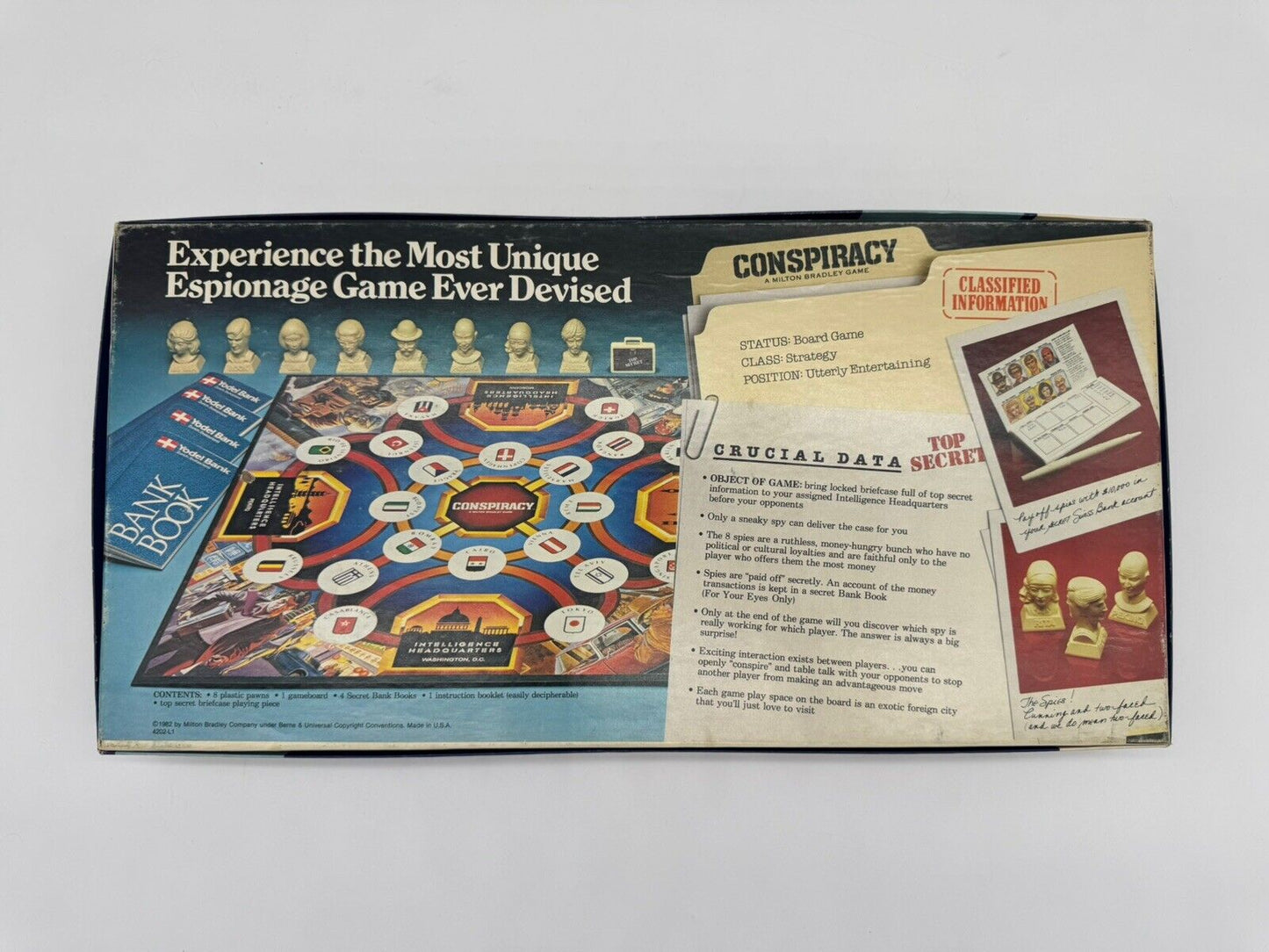 VTG Conspiracy A Spy Game of Bluffing and Betrayal by Parker Brothers 1982 VGM