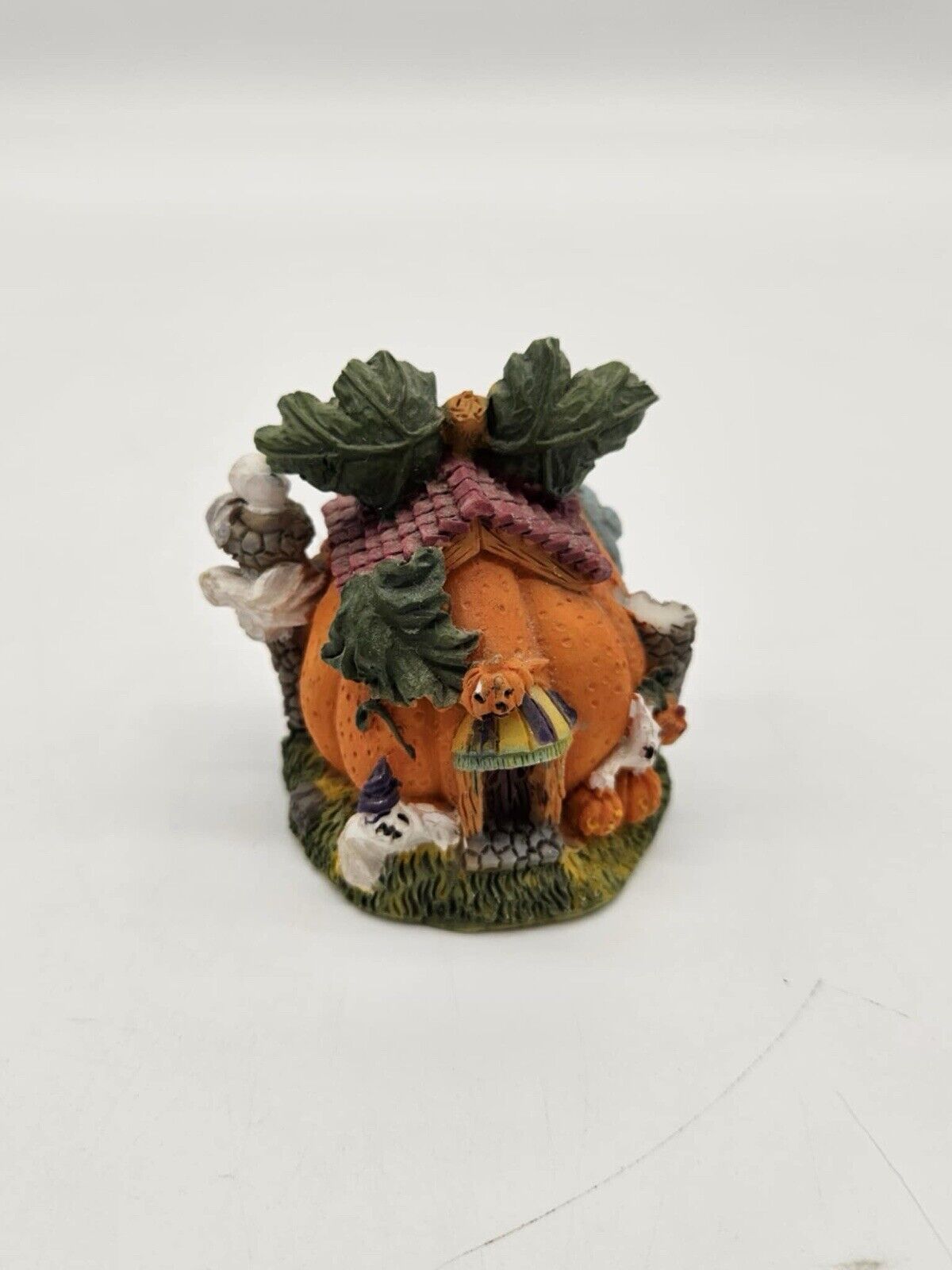 Vtg K's Collection 3" Figurine Halloween Haunted Pumpkin House Ghosts