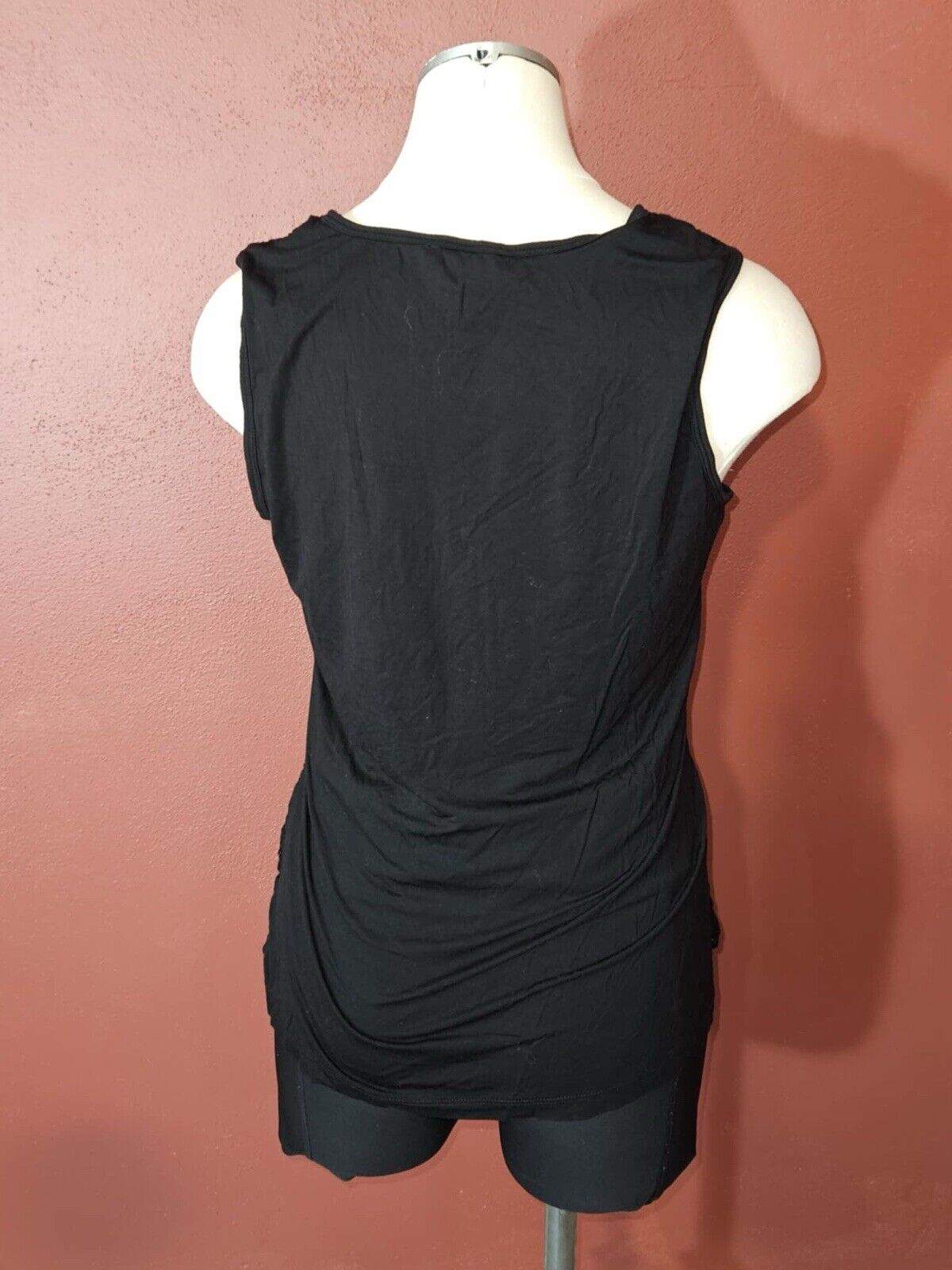 Charlie B Women's 100% Cotton Black Crochet Sleeveless Tank Top Size Medium