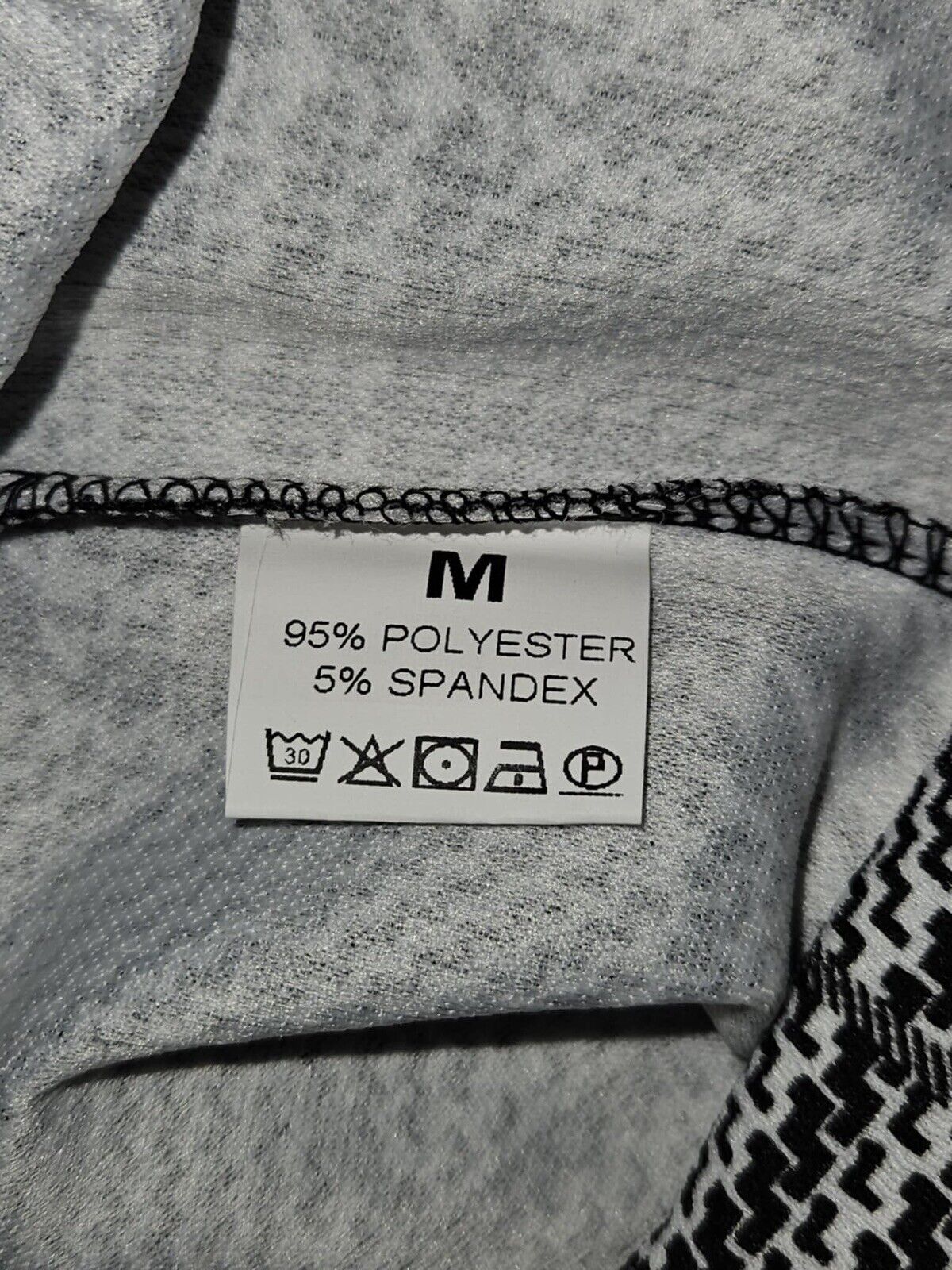 Stretchy Legging Dress Pants Black White Plaid Stretch Waist Sz M WCLTH