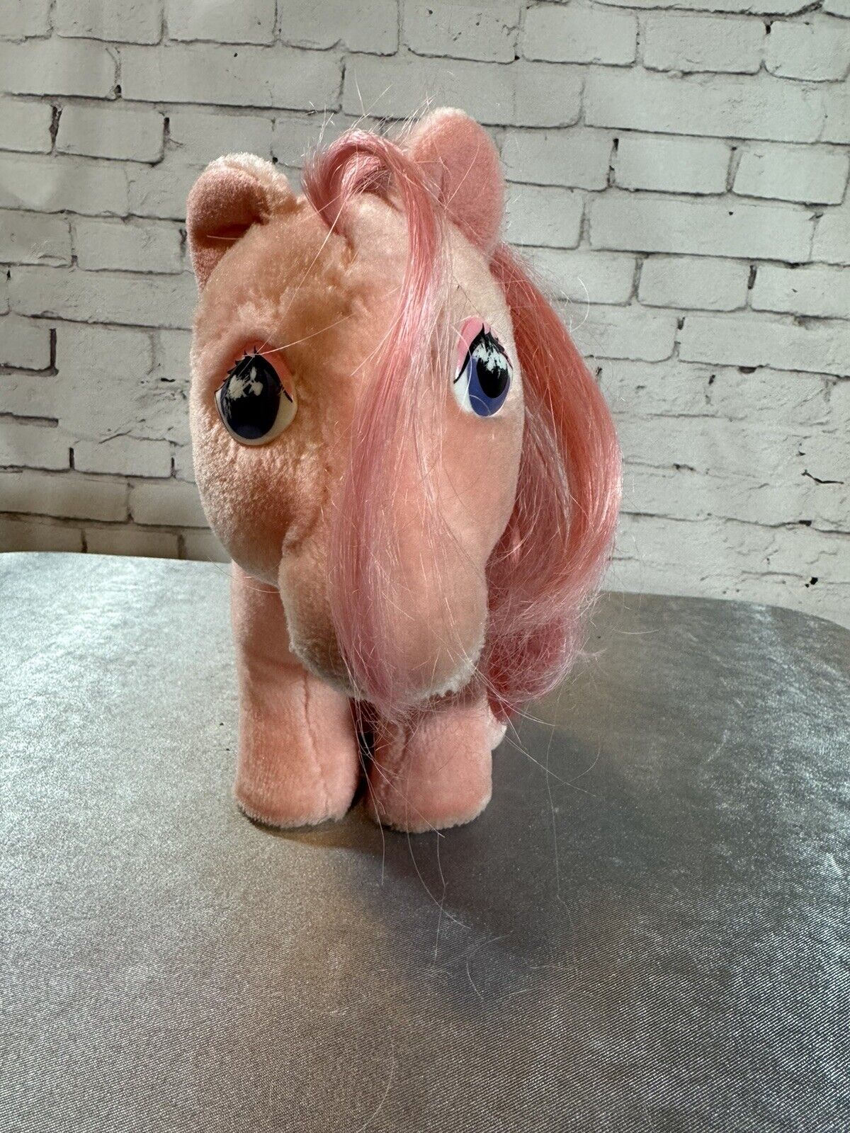 Vintage 1980s Hasbro Softies My Little Pony Cotton Candy Pink Stuffed Plush VCTY