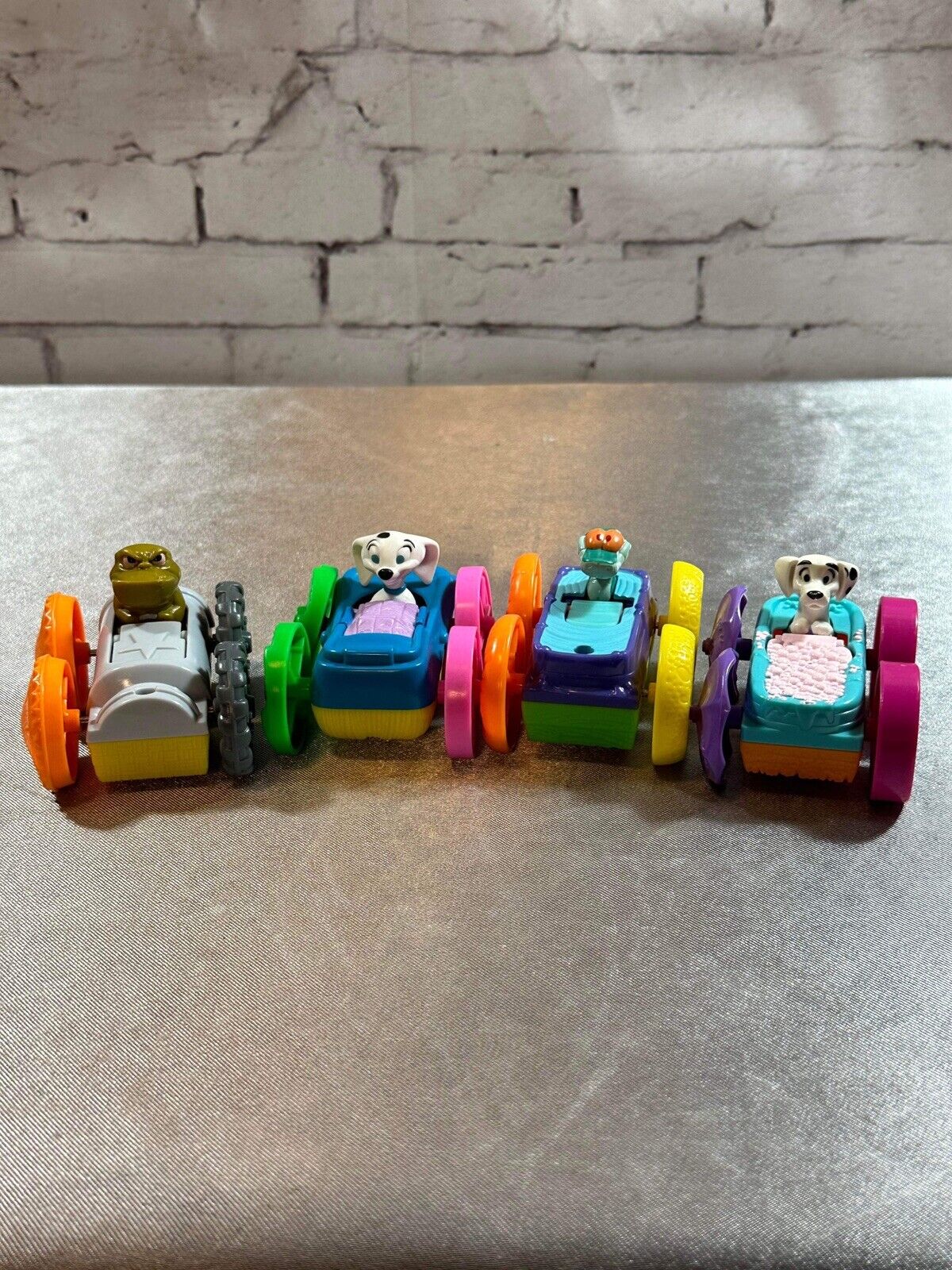 Vintage McDonald's Happy Meal Toys Set of 4 Tiny toons Flip Cars 1990 VTY