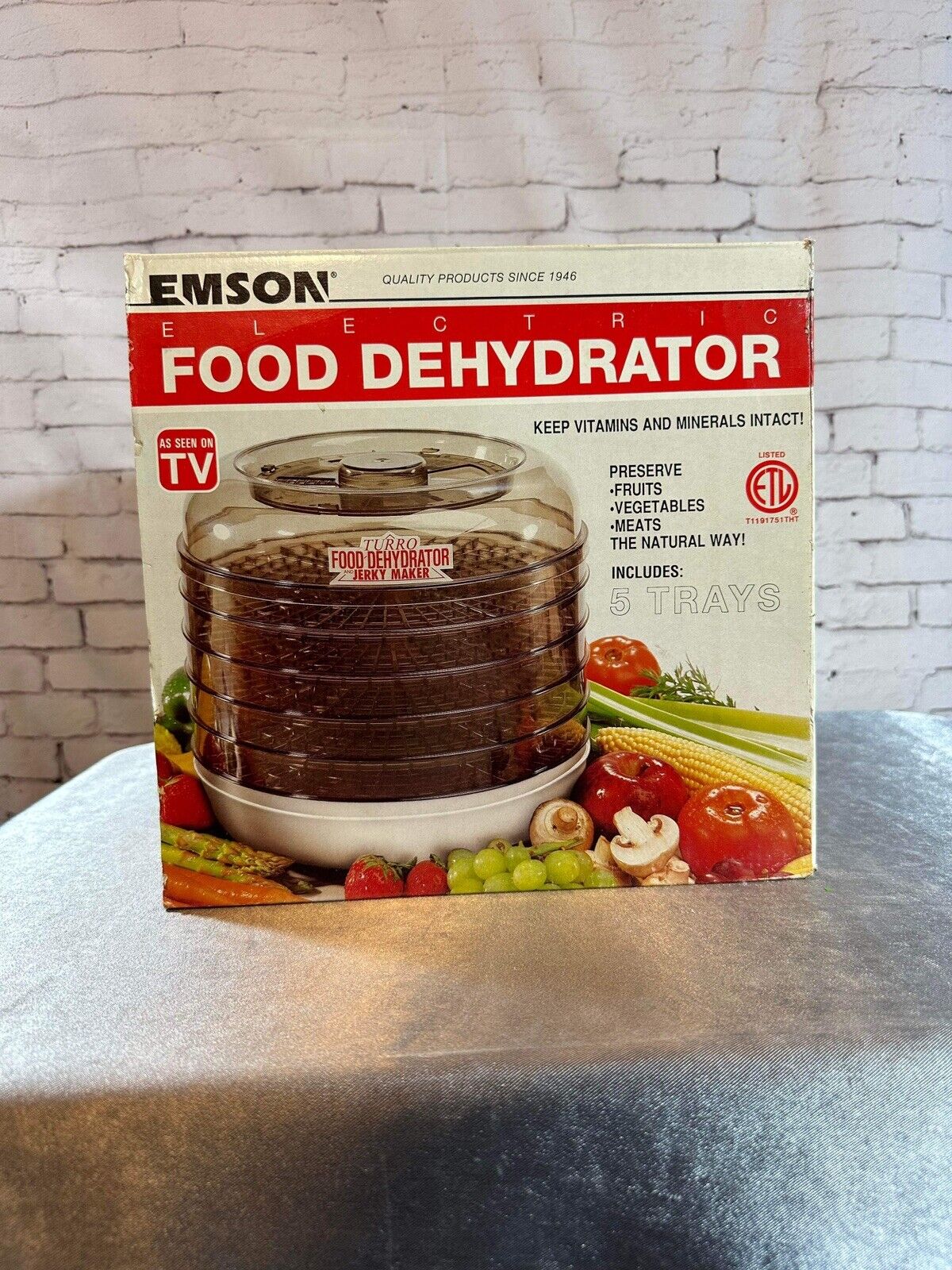 Emson Electric Food Dehydrator Jerky Maker 5 Trays New In Box NOS VDSH TNO