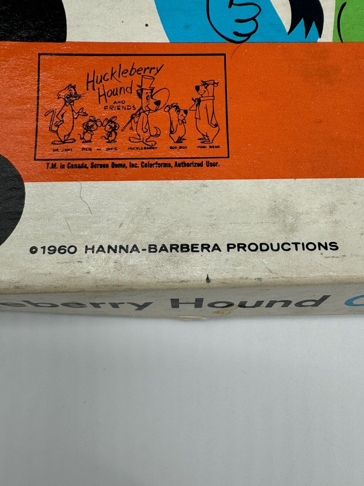 1960 Colorforms Toy Huckleberry Hound Cartoon kit Hanna-Barbera Productions