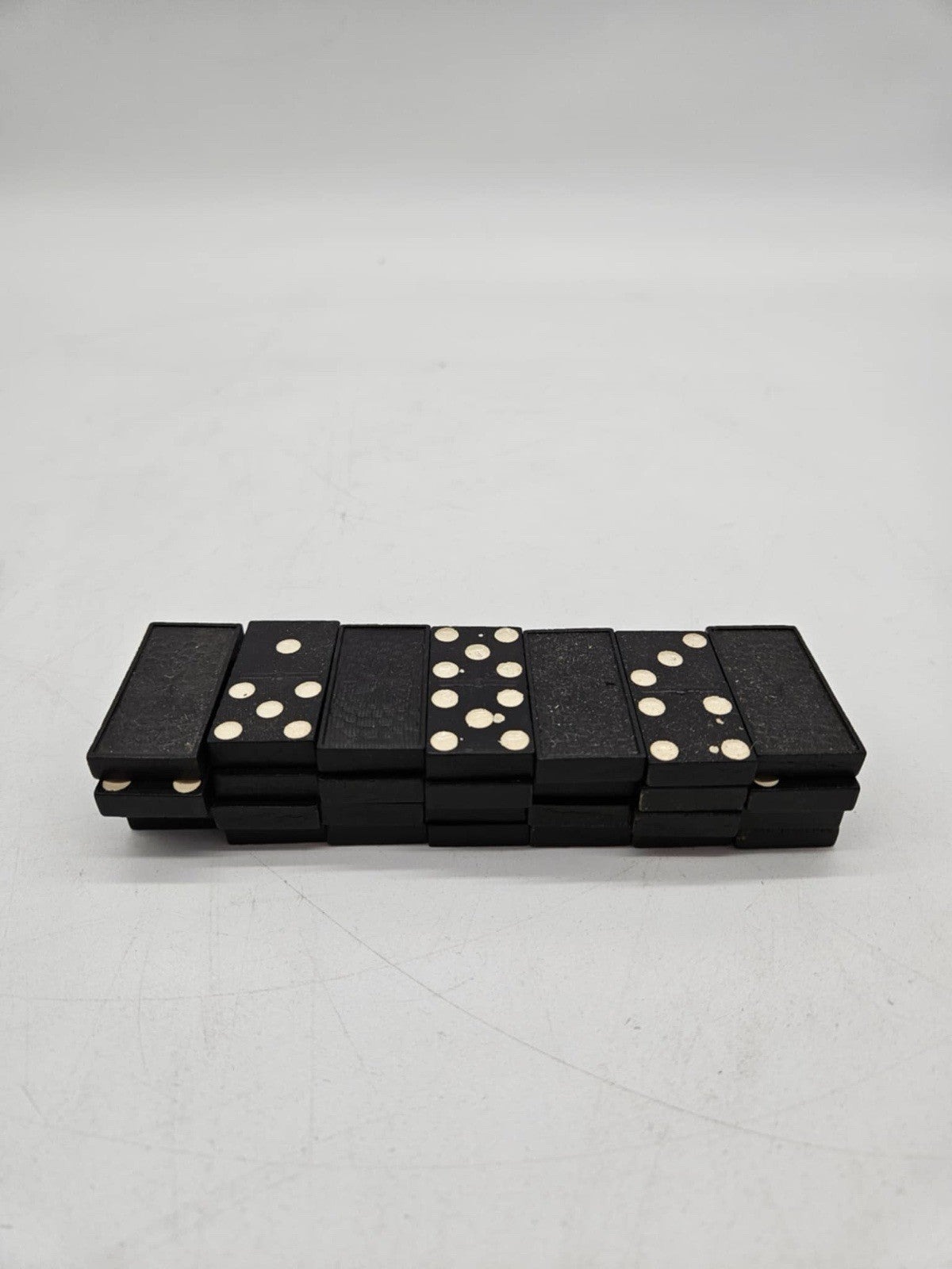 28 Piece Vintage Wood Dominos Set