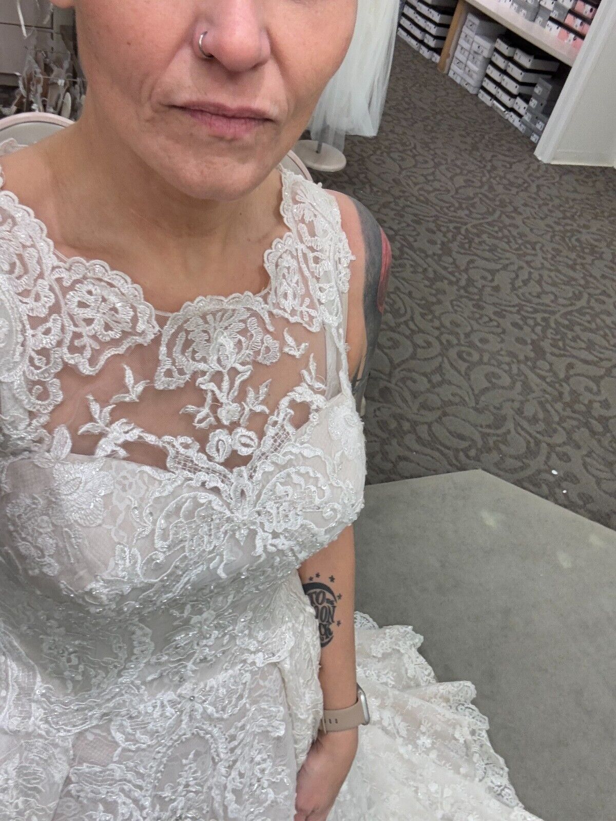 ✨ NEW✨ Size 12 GORGEOUS OLEG CASSINI wedding dress with POCKETS!!