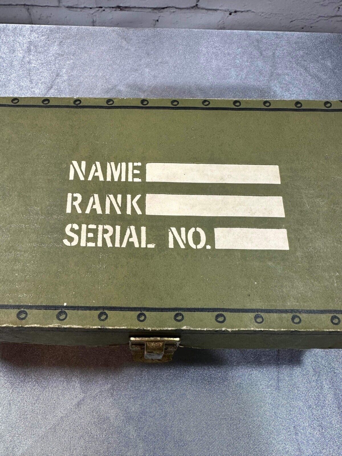 VINTAGE ORIGINAL HASBRO GI JOE CARDBOARD FOOT LOCKER STORAGE BOX 1964 1960s