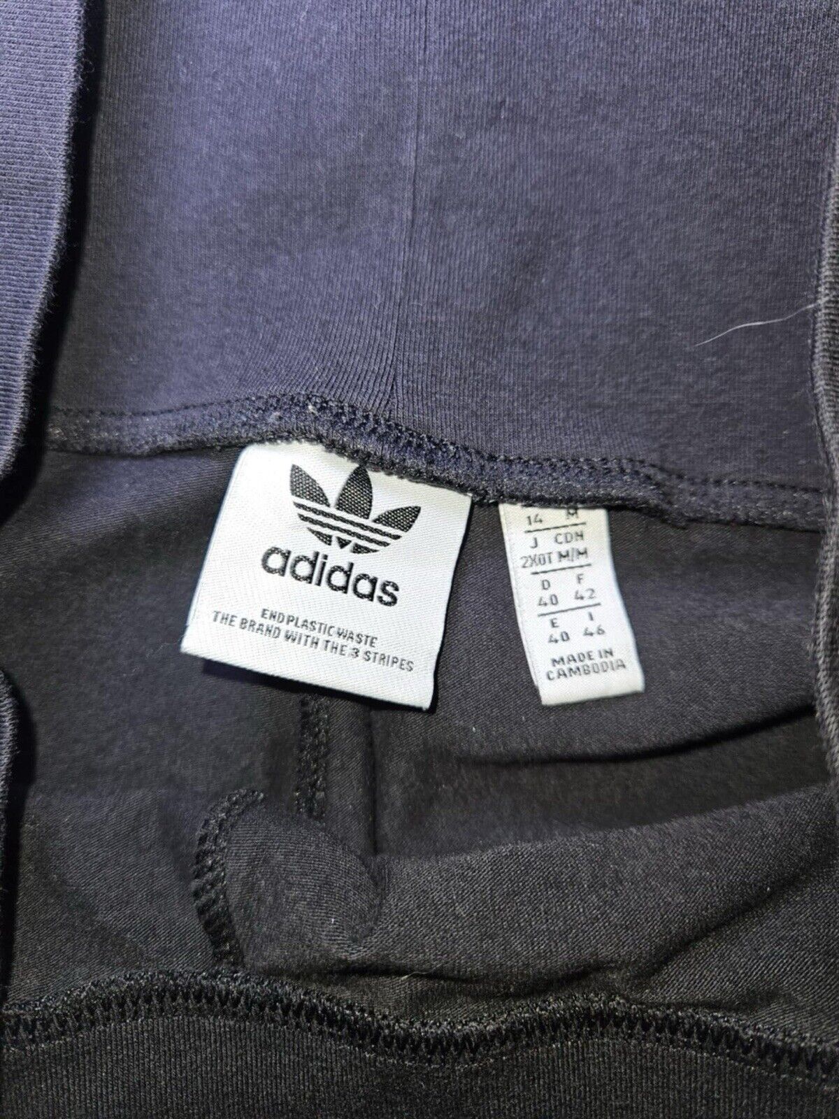 ADIDAS ORIGINALS WOMEN'S TREFOIL TIGHTS ~ SIZE MEDIUM  #H06625 BLACK