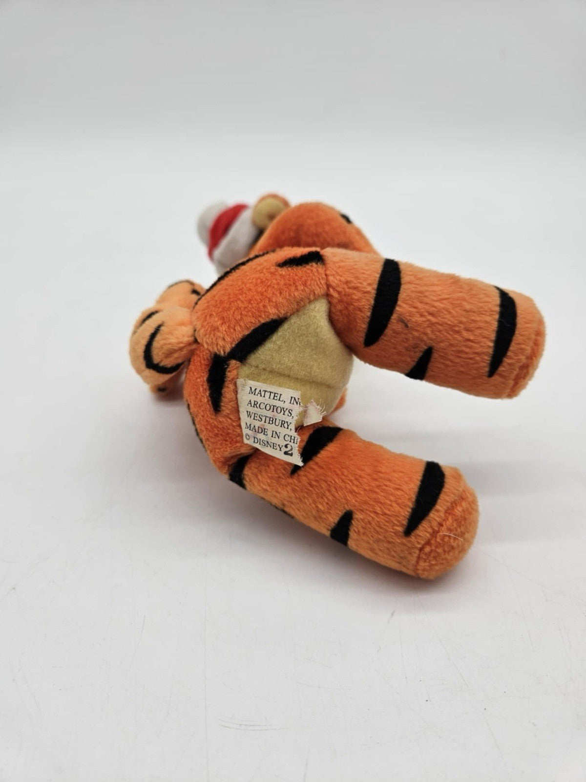 Vintage Disney Christmas Tigger Plush Santa Hat 7" Stuffed Animal Plush Toy