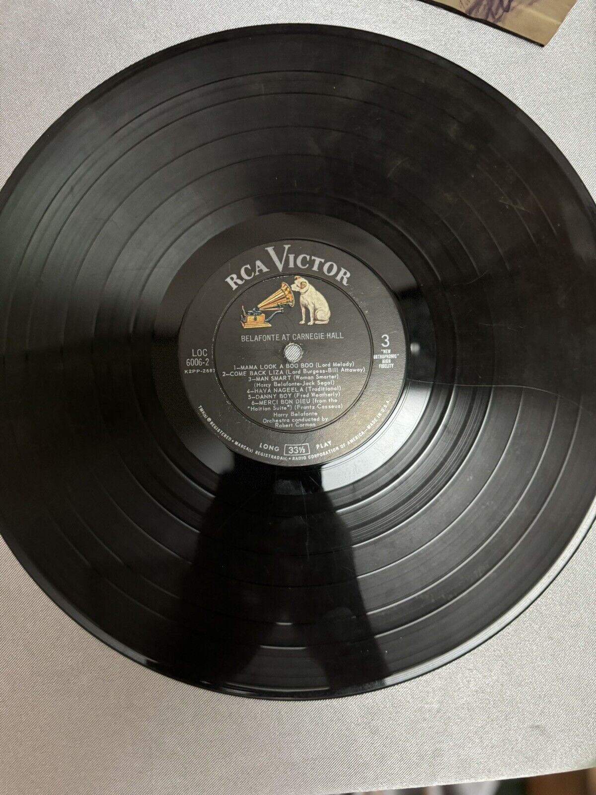 HARRY BELAFONTE At Carnegie Hall 2x LP (1959) LIVING STEREO deep groove original