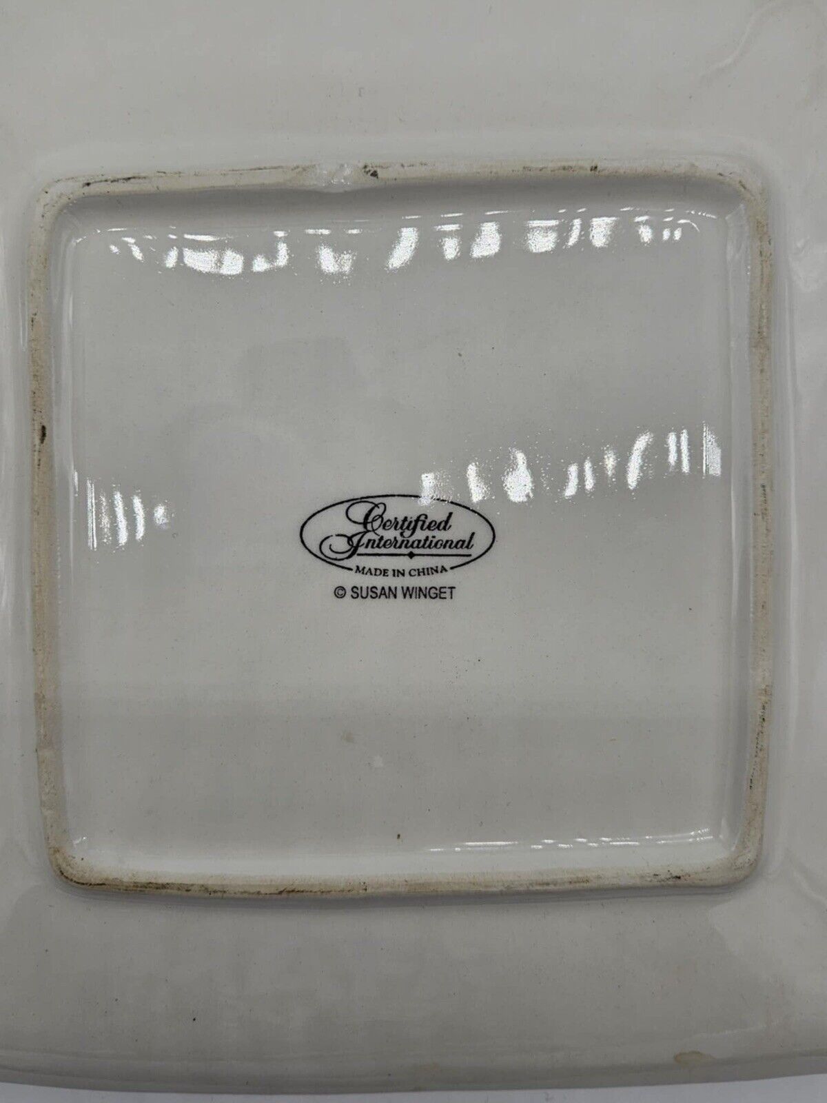 🔥 Certified International Holiday Lodge Snowman Plate Susan Winget Set Of 4