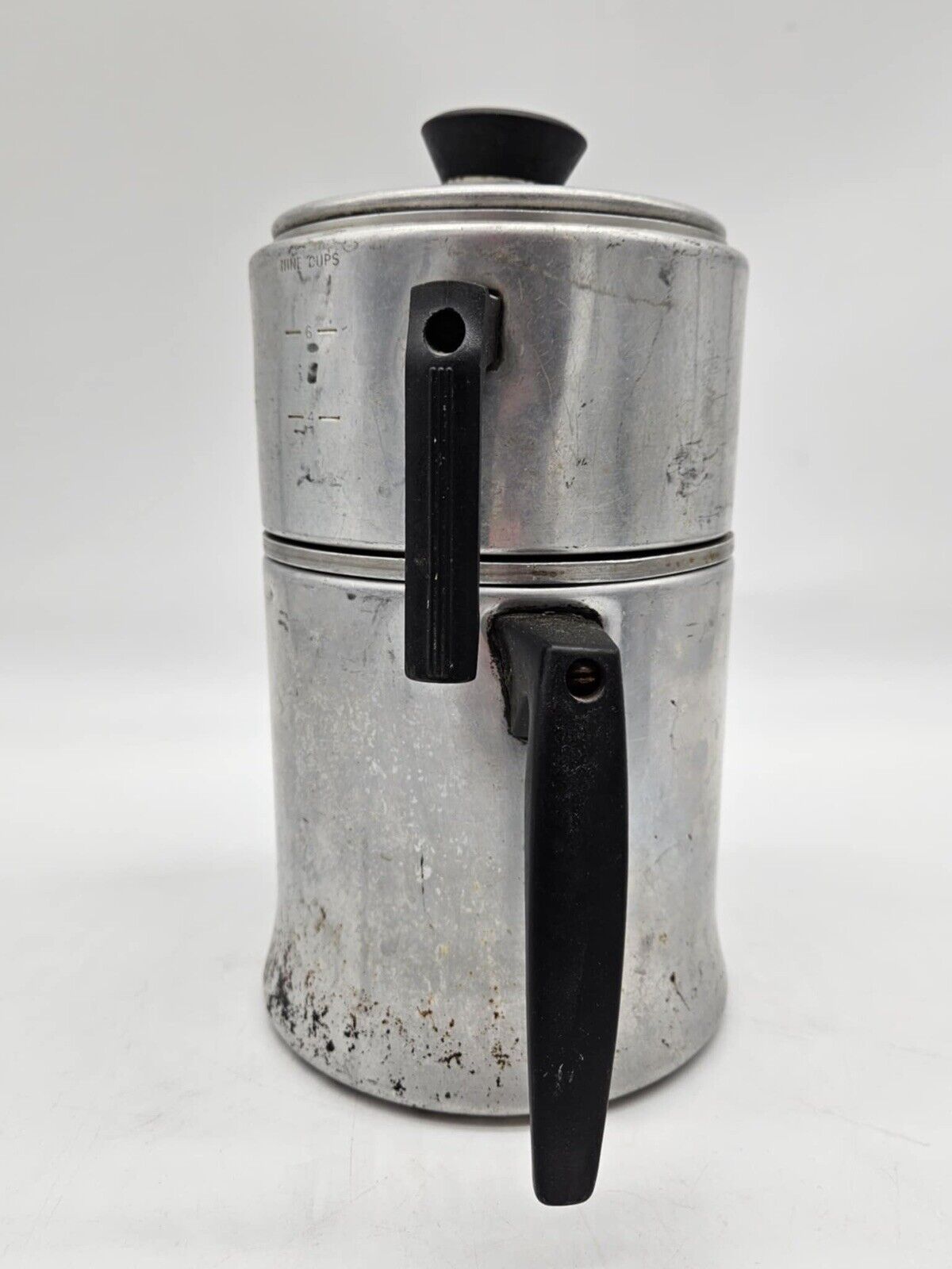 2 Vintage Aluminum Mirro Drip Pot Coffee Makers Percolator 9 Cup Camping M0829