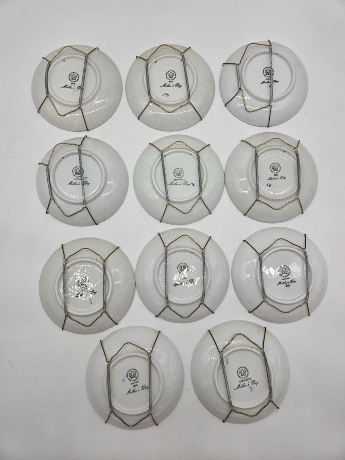 LOT 11 B&G Royal Copenhagen Mors Dag Mothers Day Plates Set Blue Denmark 70-85