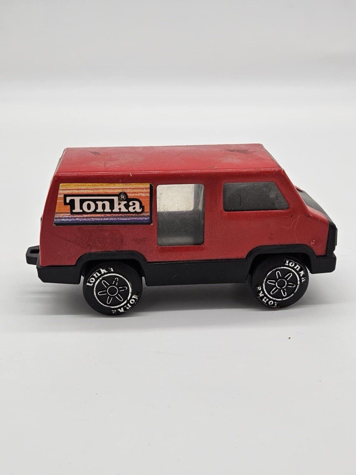2 Vintage 1979 Red Tonka Vans Hong Kong Original Die Cast Metal Vehicle Toy