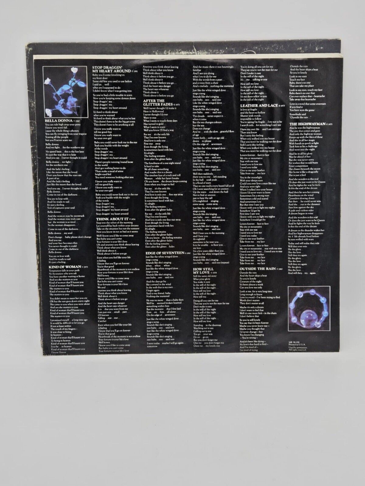 Stevie Nicks - Bella Donna Vinyl LP 1981 Press Modern Records VG
