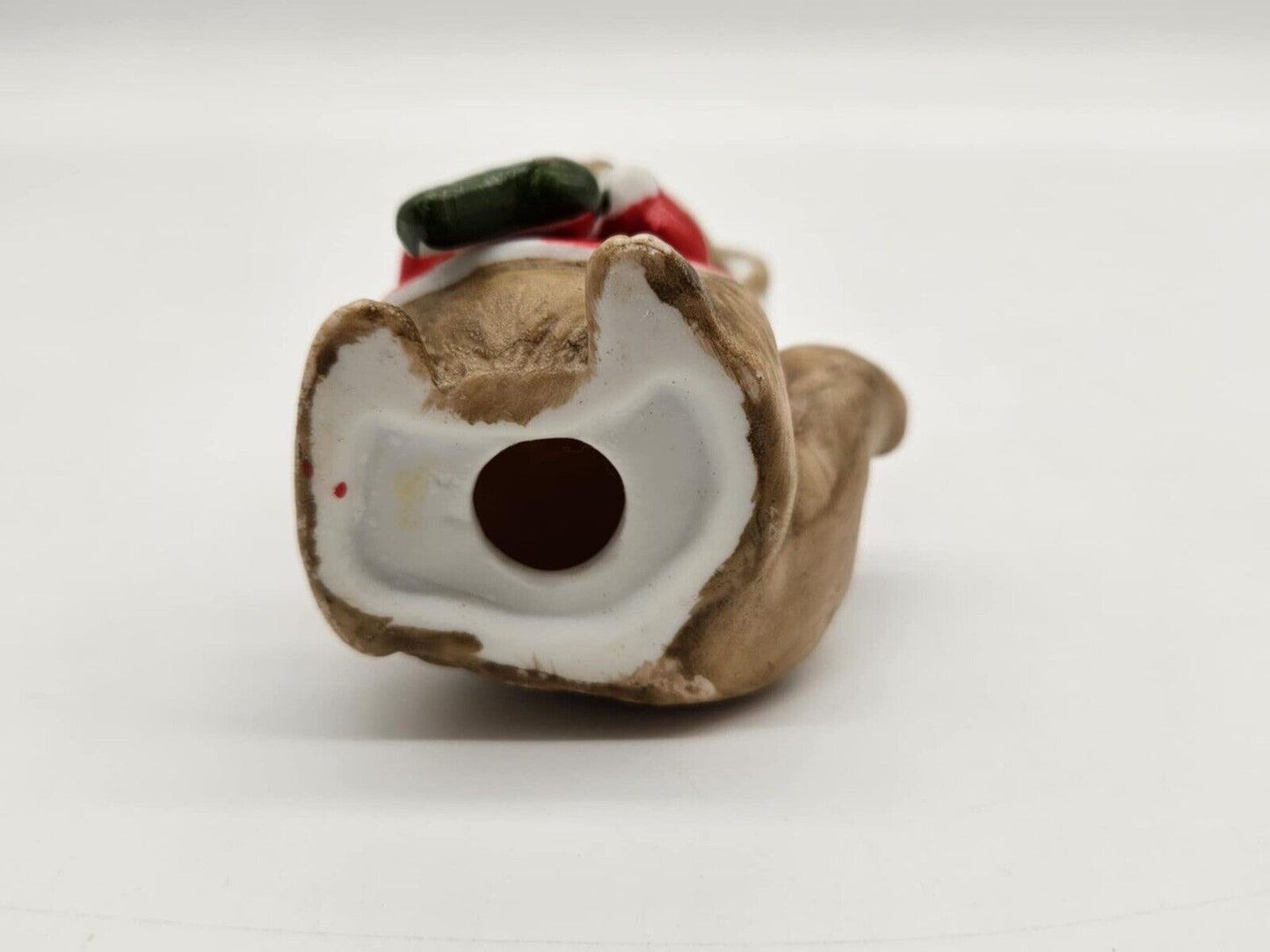 Vintage Brown Boy Chipmunks in Santa Suit Holding Green Christmas Stock