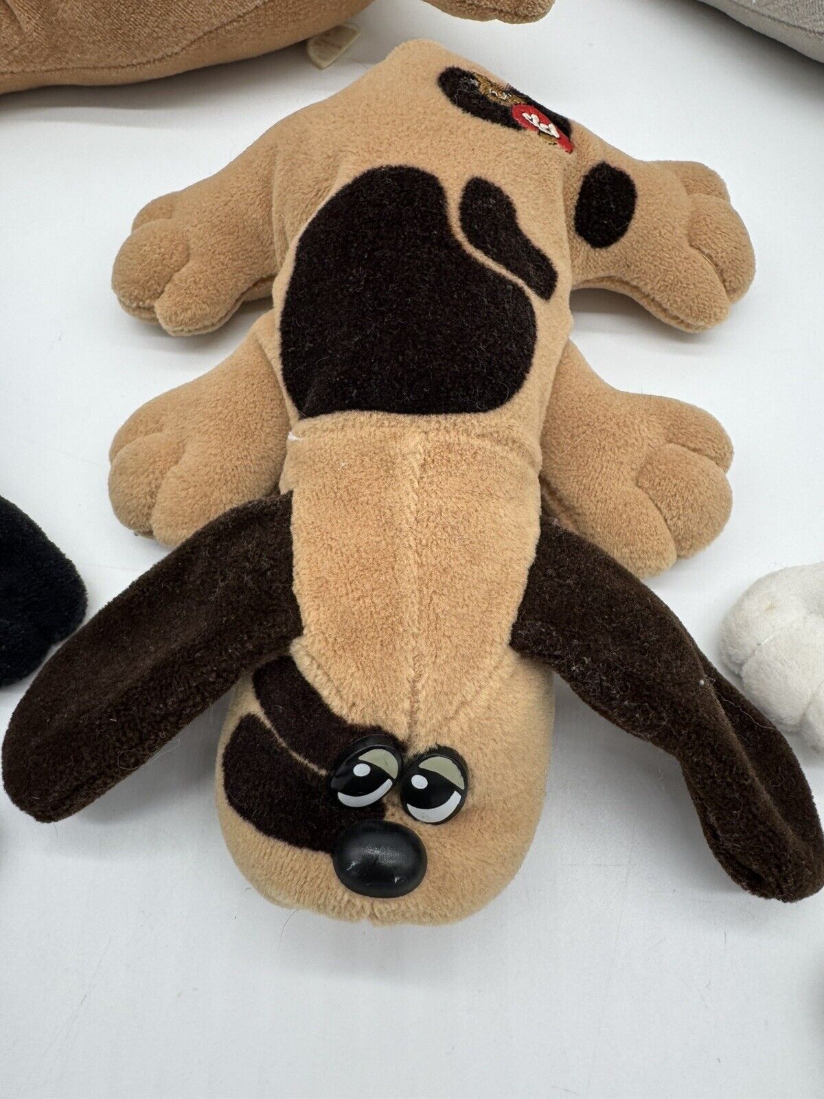 Vintage Pound Puppies Plush 80s/90s Black Brown Gray White Dog Lot x5 VTY