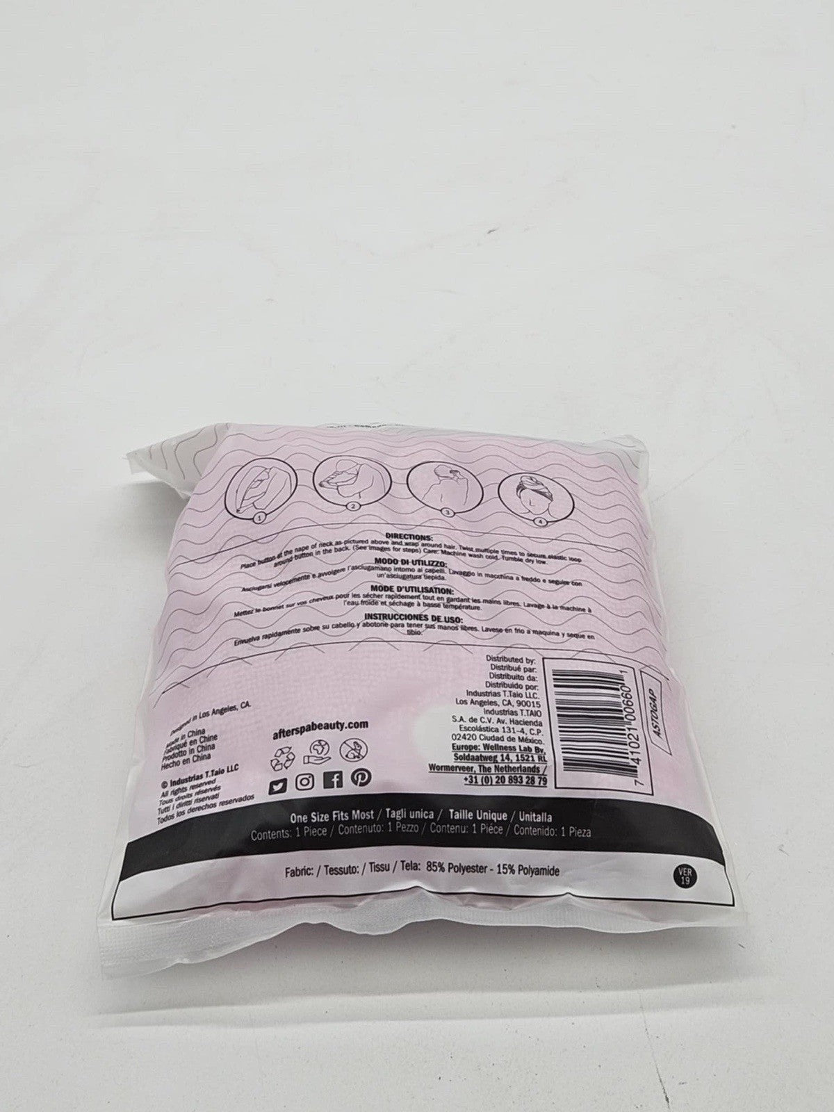 Afterspa Pink Hair Towel ~ Lightweight Drying Towel Turban ~ New Sealed Package