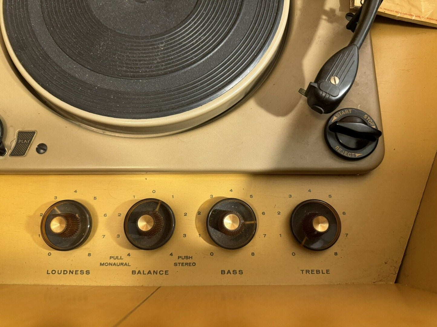 50s WORKING Mid Century Westinghouse Record Player Turntable Diamond VFRN