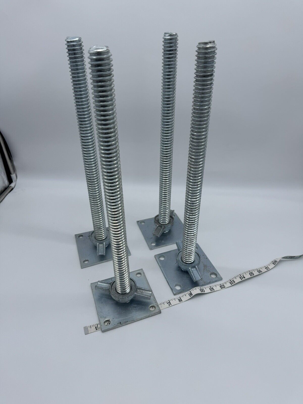 4 Pack 18” Adjustable Leveling Jack Solid Screw Jacks with Base Plate