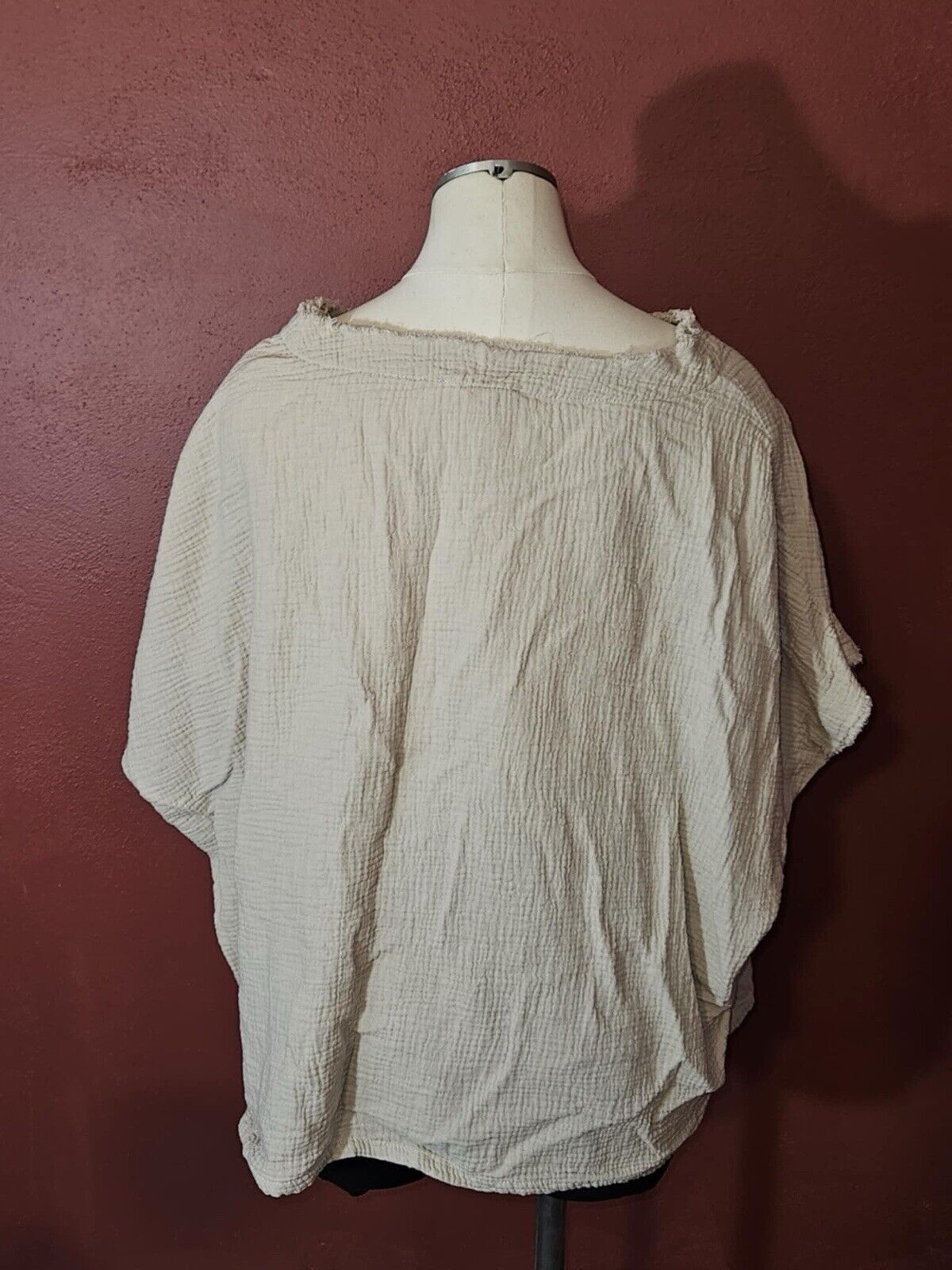 NWT BLACK CRANE Organic Gauze Top, Stone, M