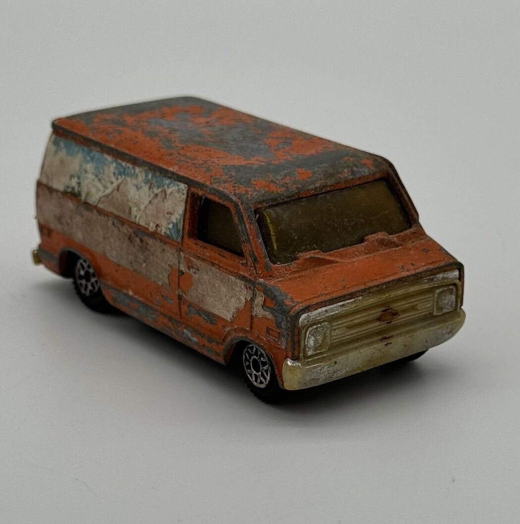 Vintage Playart 1980s Chevrolet Custom G-Series Van Black 1:64 Scale