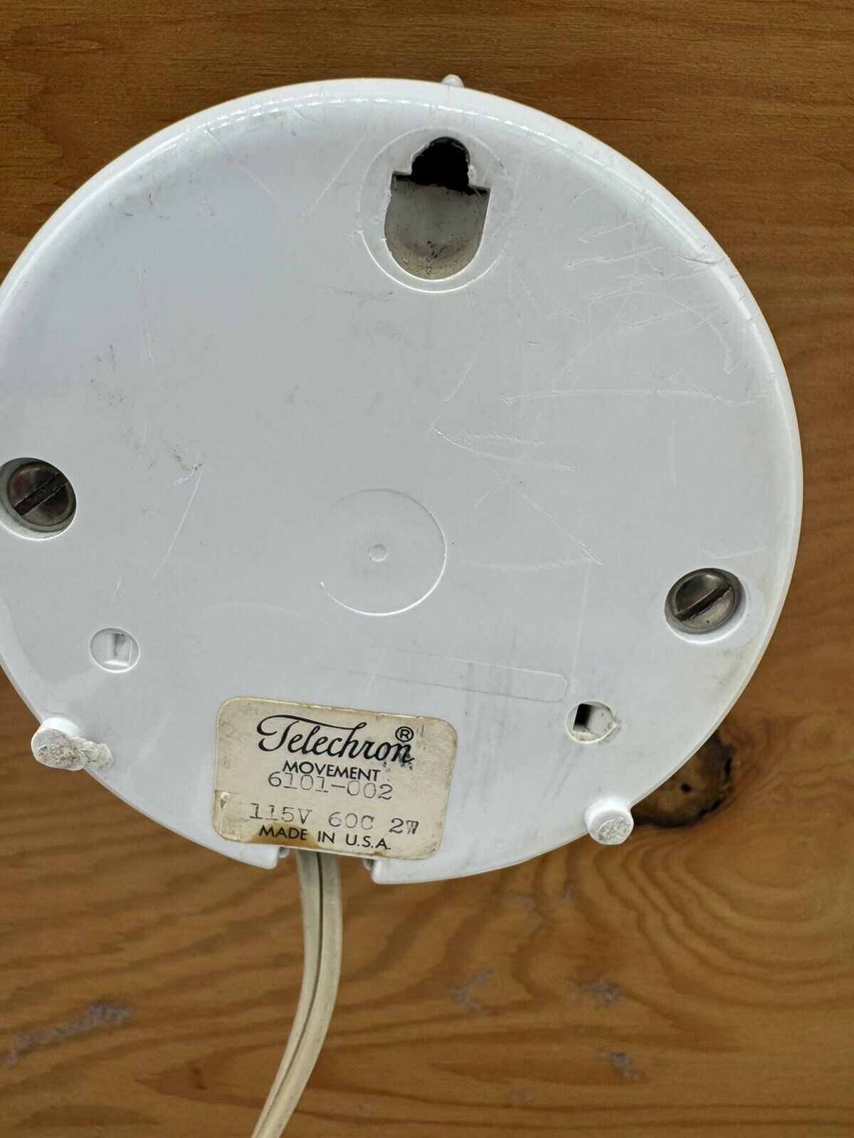 Vintage Telechron Movement Embroidered Wall Clock
