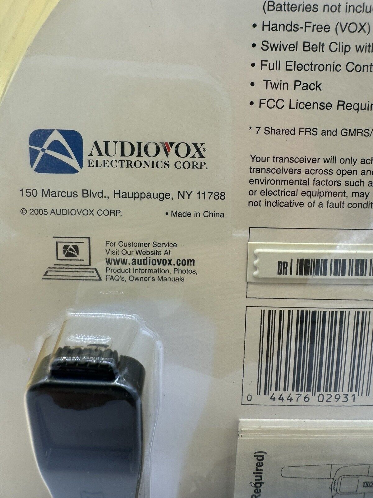 Audiovox Keep in Touch GMRS 2 Way Radio Twin Pack 6 Mile Radius