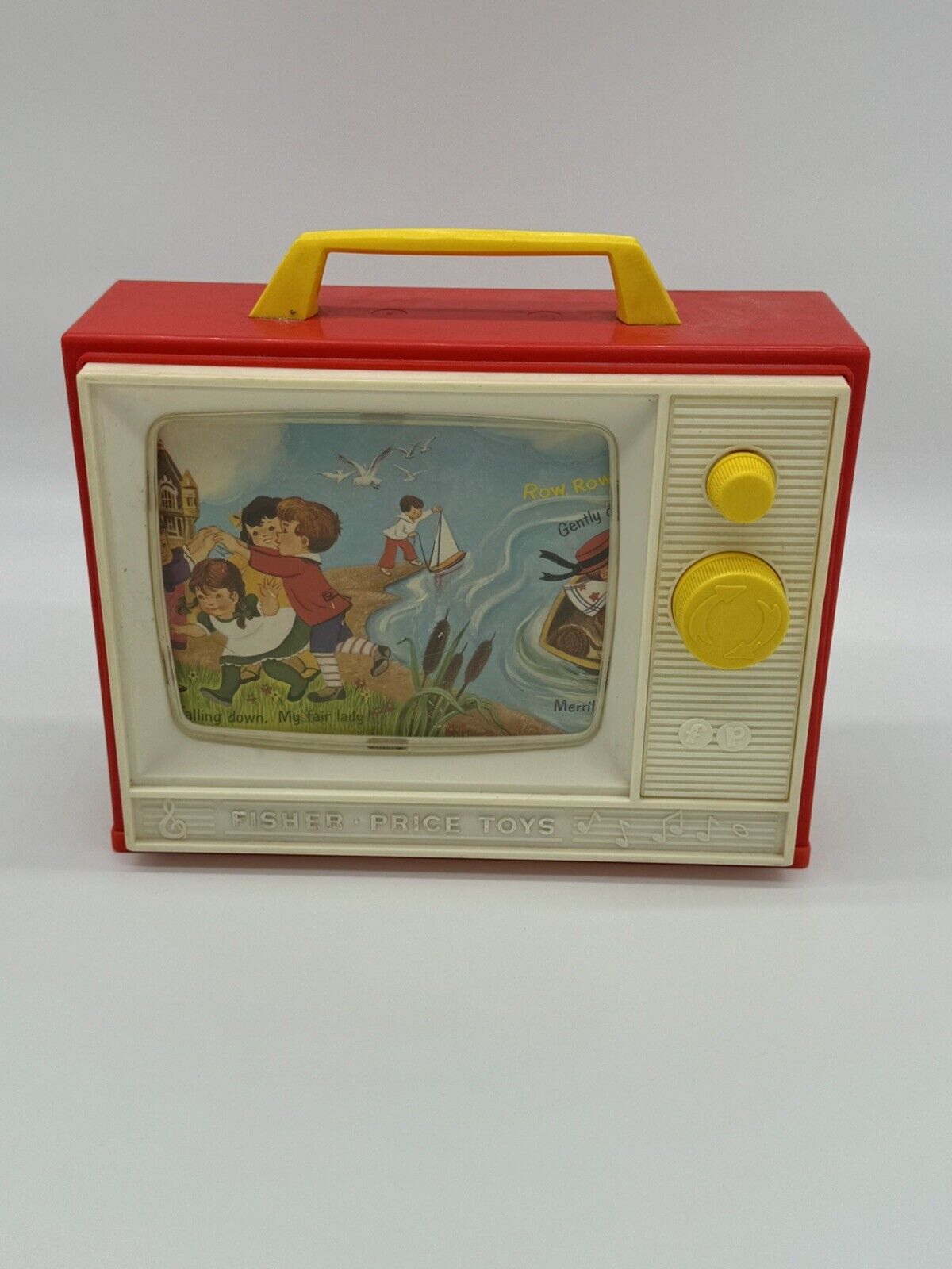ADORABLE COLLECTOR'S HTF Vintage 1964 Fisher Price two tune TOY MUSIC BOX VTY