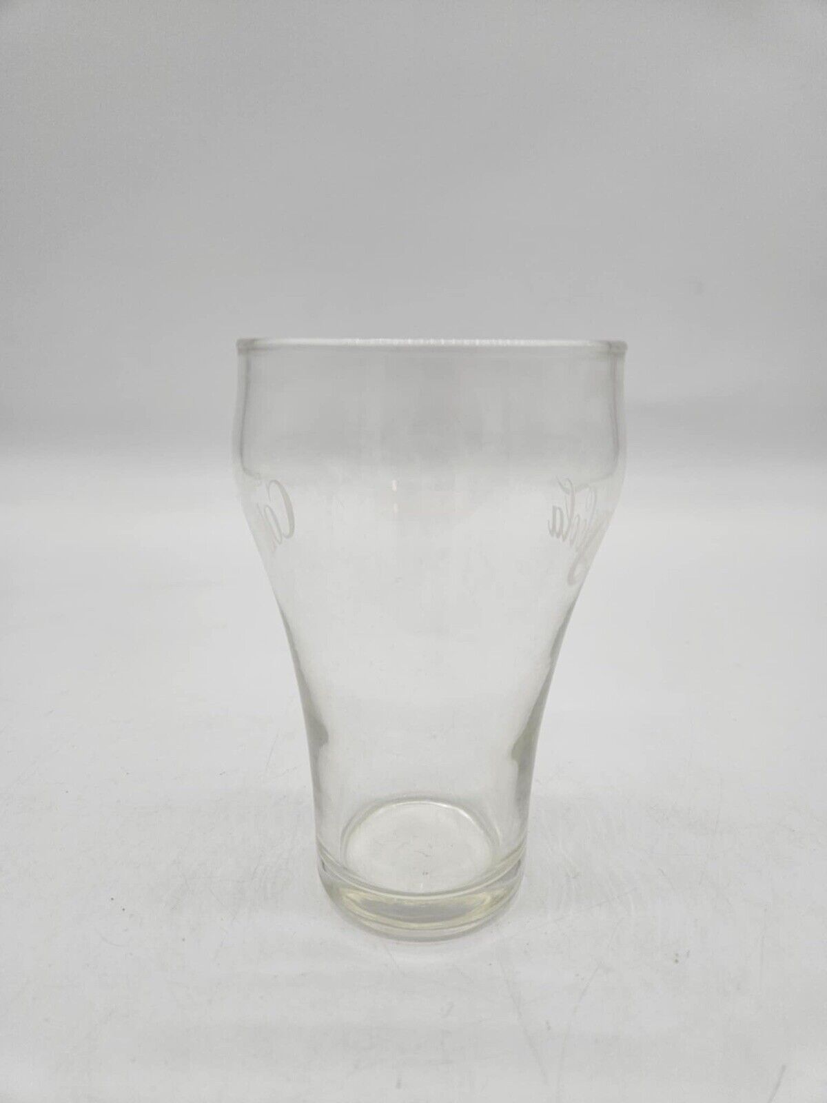 (1) Vintage LIBBEY COCA COLA Drinking Glass Clear Glass with White Logo 6 oz
