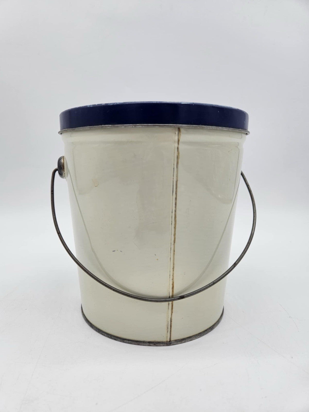 Vintage Sunnyfield Pure Lard Tin from New York, wire Bail, Handle, Bucket, Pail
