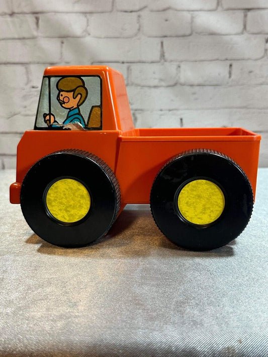 Vintage Orange Tupperware Tupper Toys Pick-Em-Up Truck #1342 Toy Car VTY